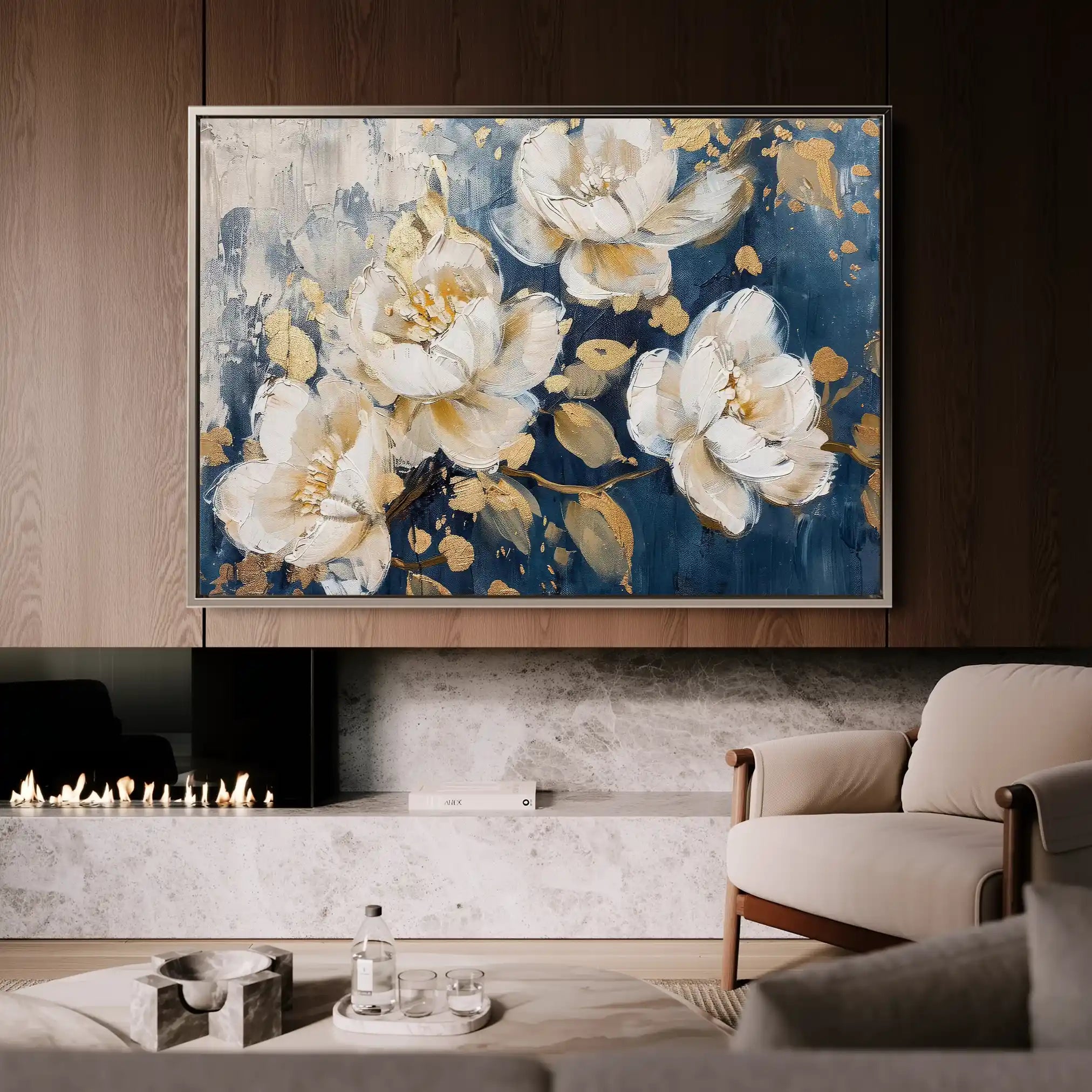 Floral Canvas Wall Art WAD386-F 90 x 60 cm / Stretched on hidden frame