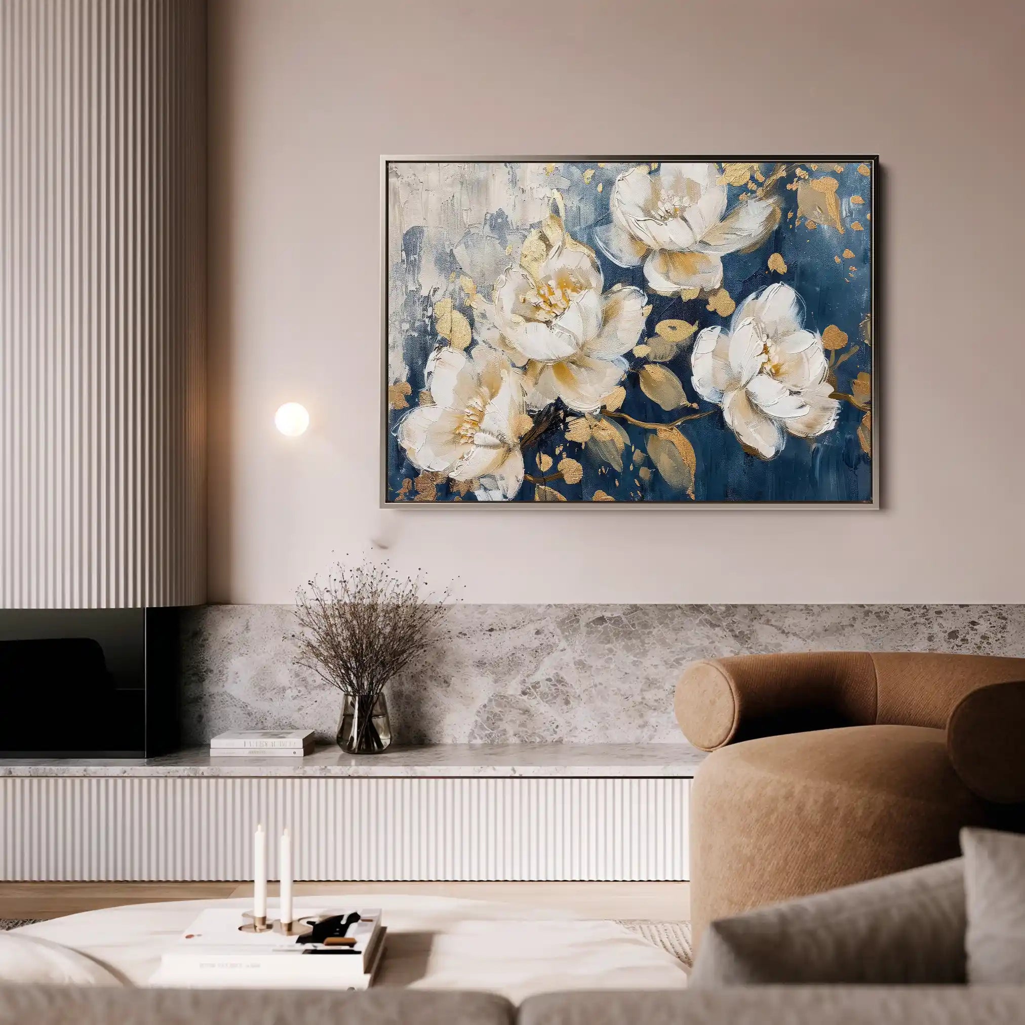 Floral Canvas Wall Art WAD386-F 90 x 60 cm / Stretched on hidden frame