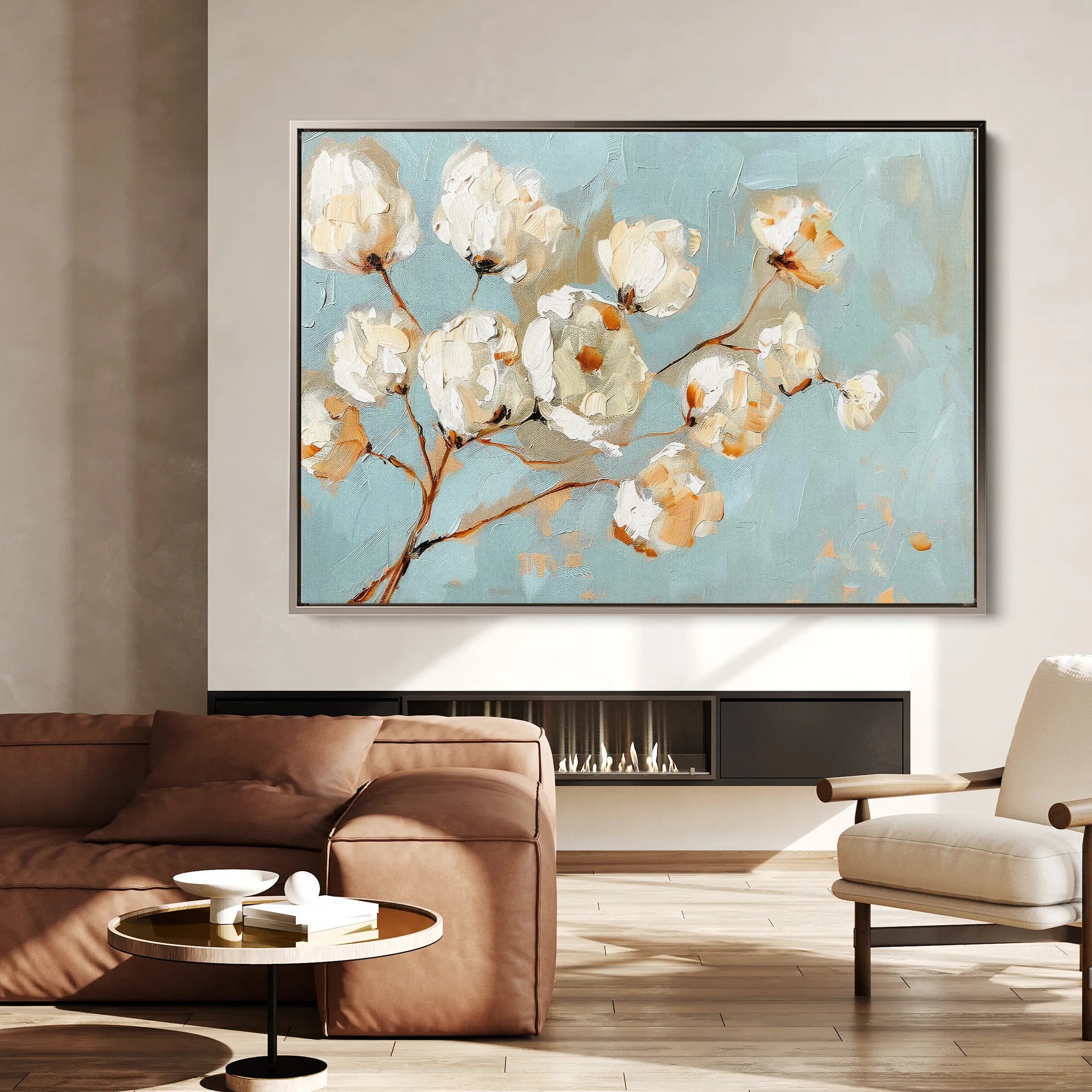 Floral Canvas Wall Art WAD387-F 90 x 60 cm / Stretched on hidden frame