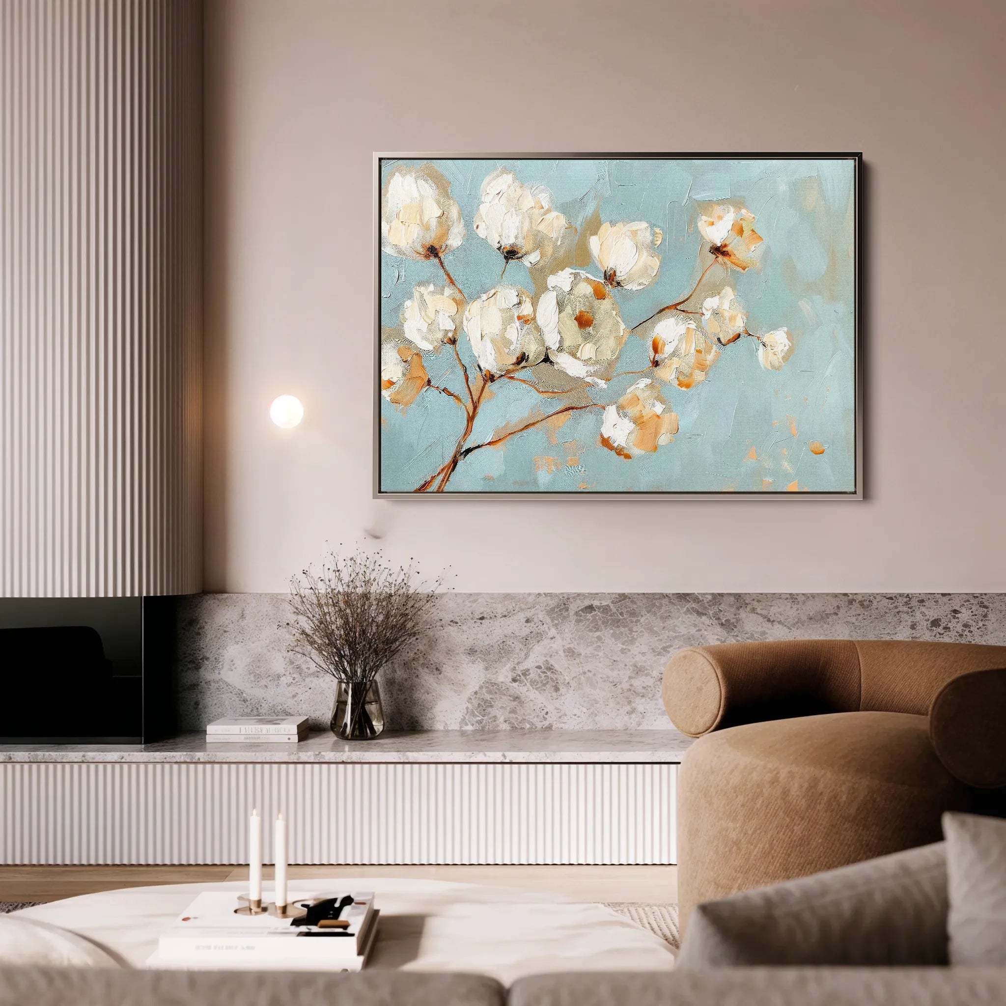 Floral Canvas Wall Art WAD387-F 90 x 60 cm / Stretched on hidden frame