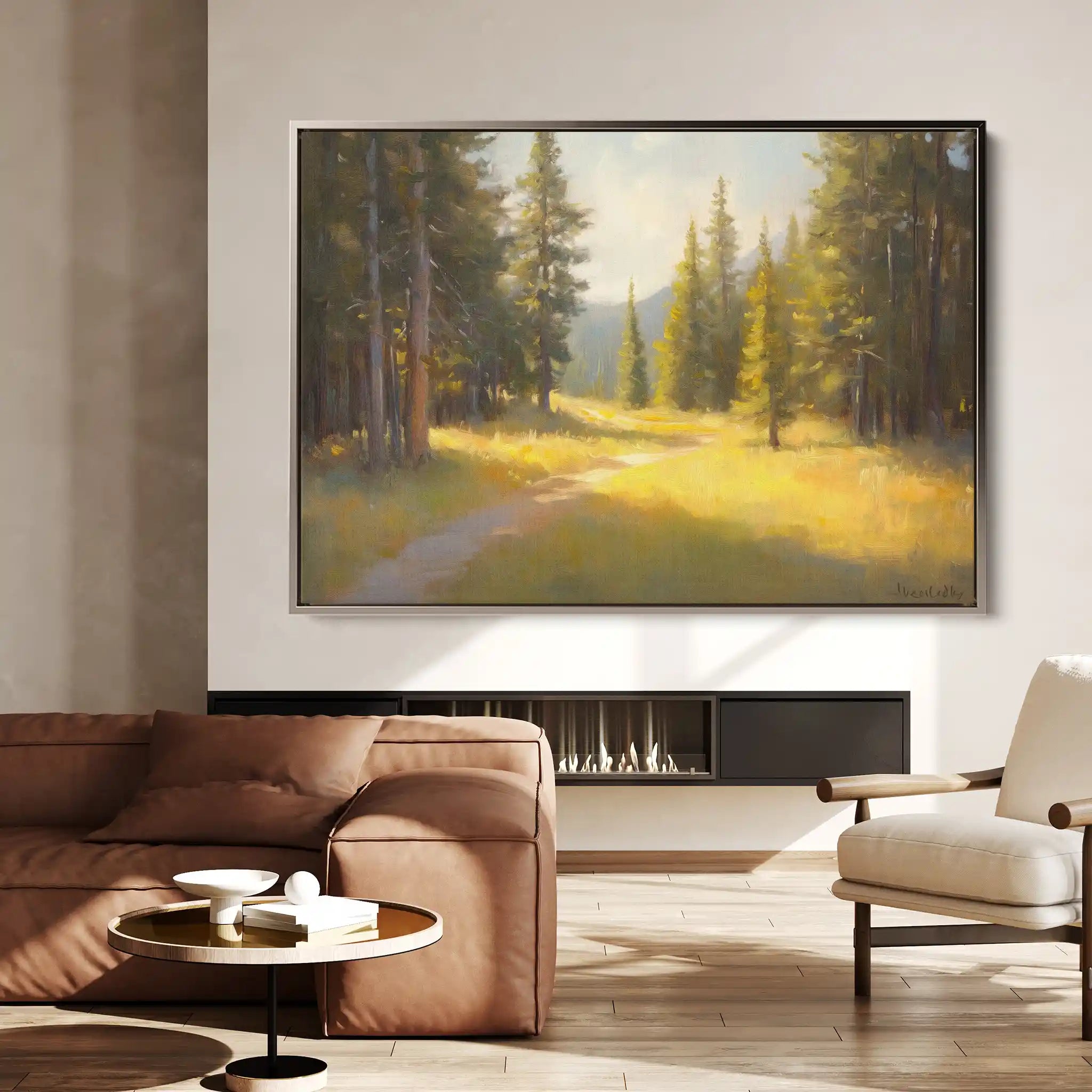 Landscape 387 Canvas Art 90 x 60 cm / Stretched on hidden frame