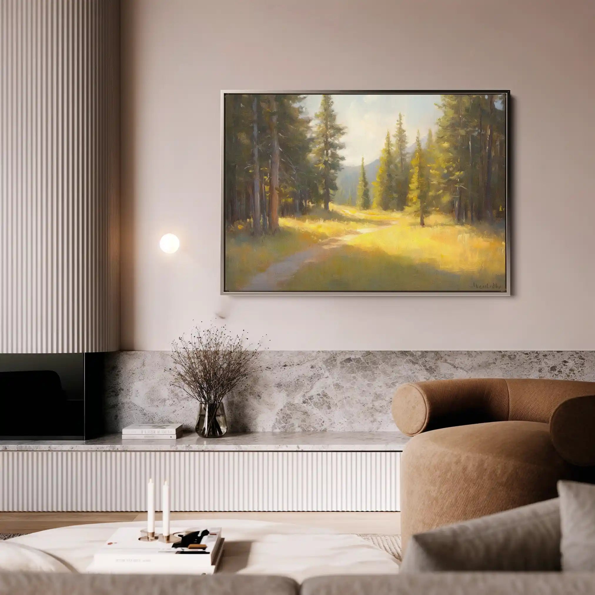 Landscape 387 Canvas Art 90 x 60 cm / Stretched on hidden frame