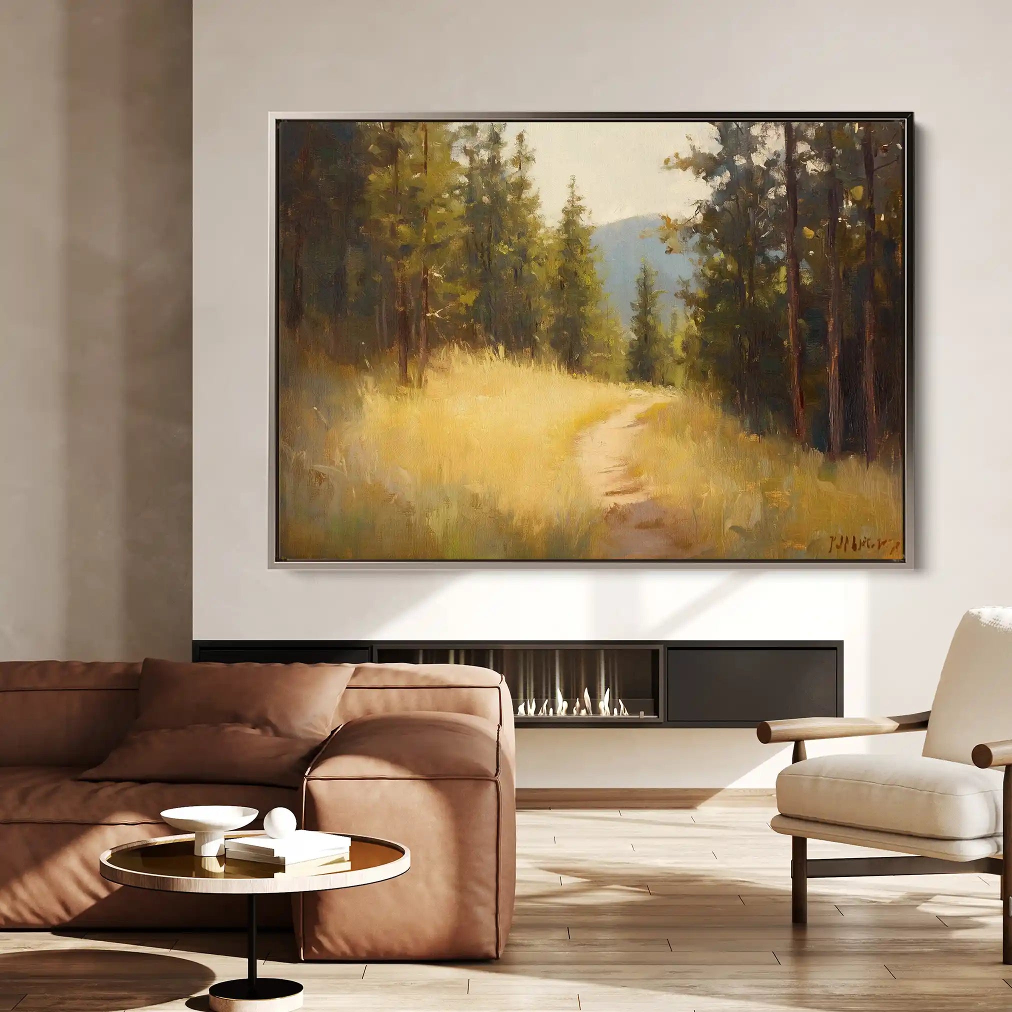 Landscape 388 Canvas Art 90 x 60 cm / Stretched on hidden frame
