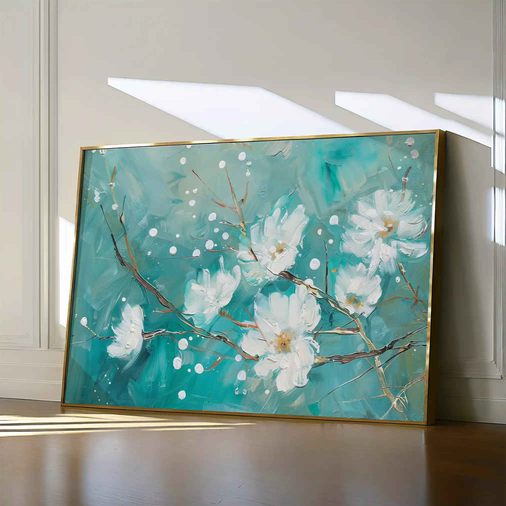 Floral Canvas Wall Art WAD389-F 90 x 60 cm / Stretched on hidden frame