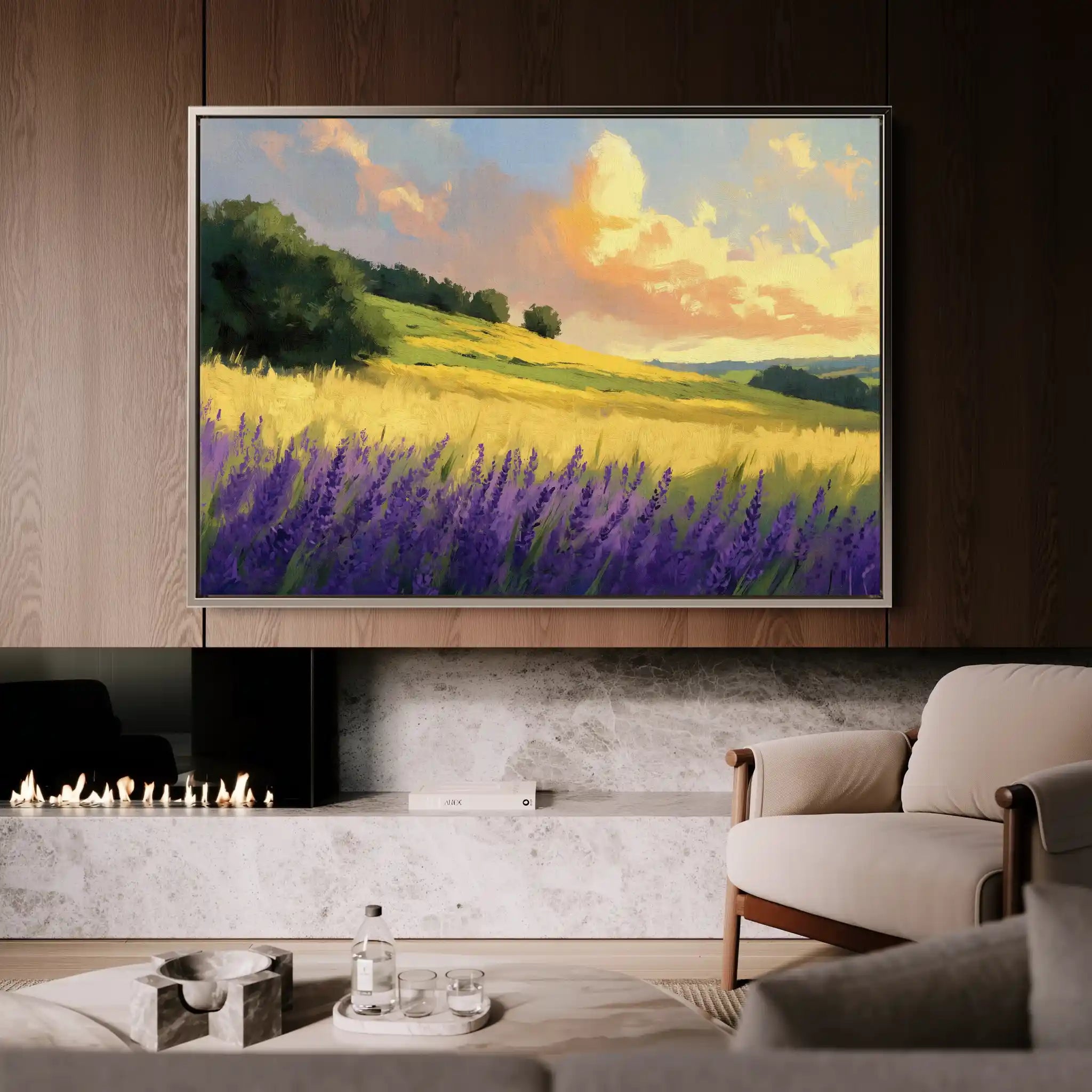 Landscape 389 Canvas Art 90 x 60 cm / Stretched on hidden frame