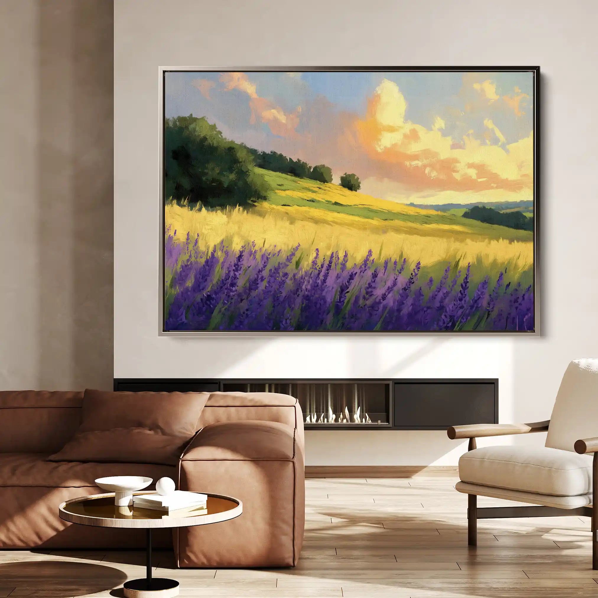 Landscape 389 Canvas Art 90 x 60 cm / Stretched on hidden frame
