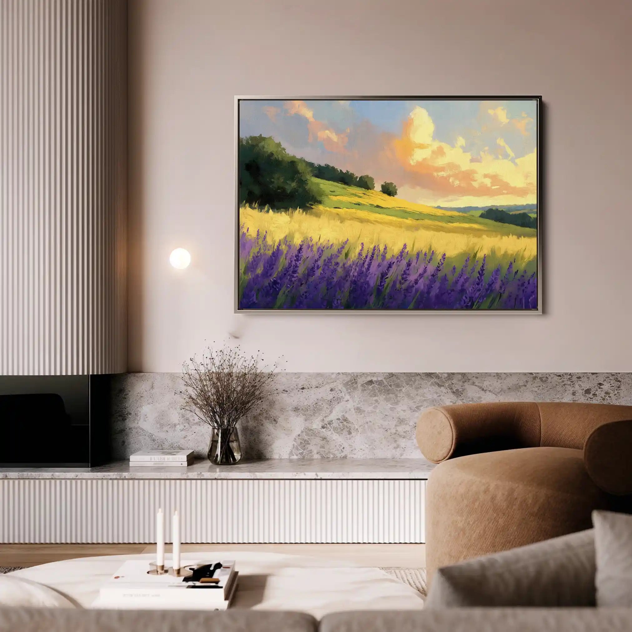 Landscape 389 Canvas Art 90 x 60 cm / Stretched on hidden frame