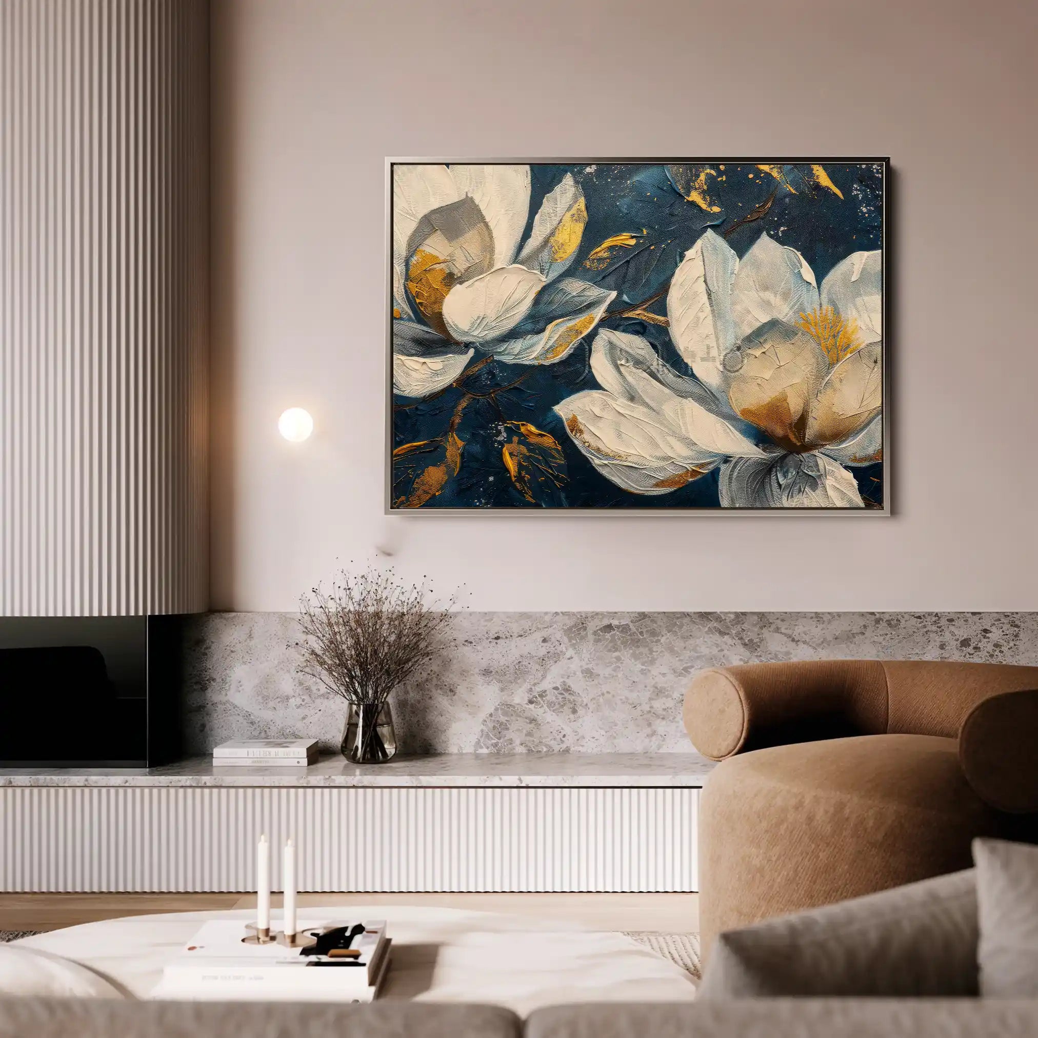 Floral Canvas Wall Art WAD390-F 90 x 60 cm / Stretched on hidden frame