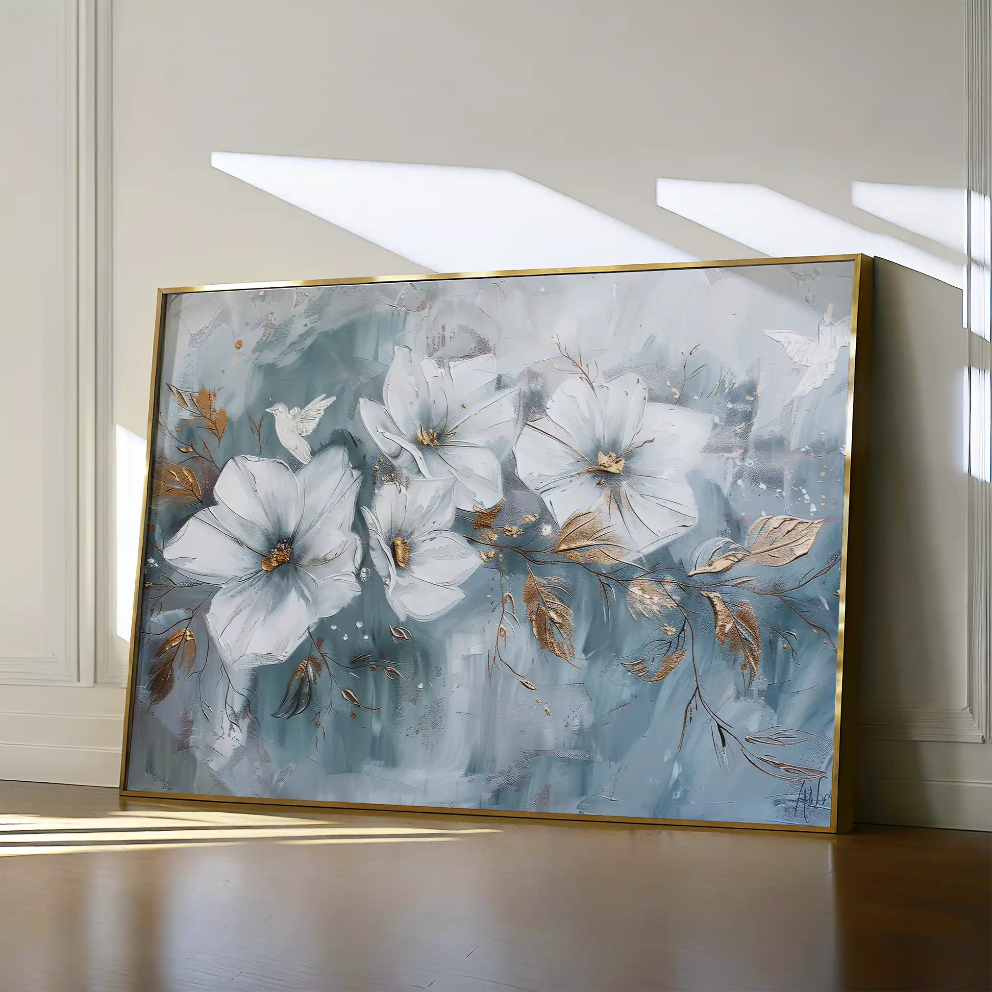 Floral Canvas Wall Art WAD391-F 90 x 60 cm / Stretched on hidden frame