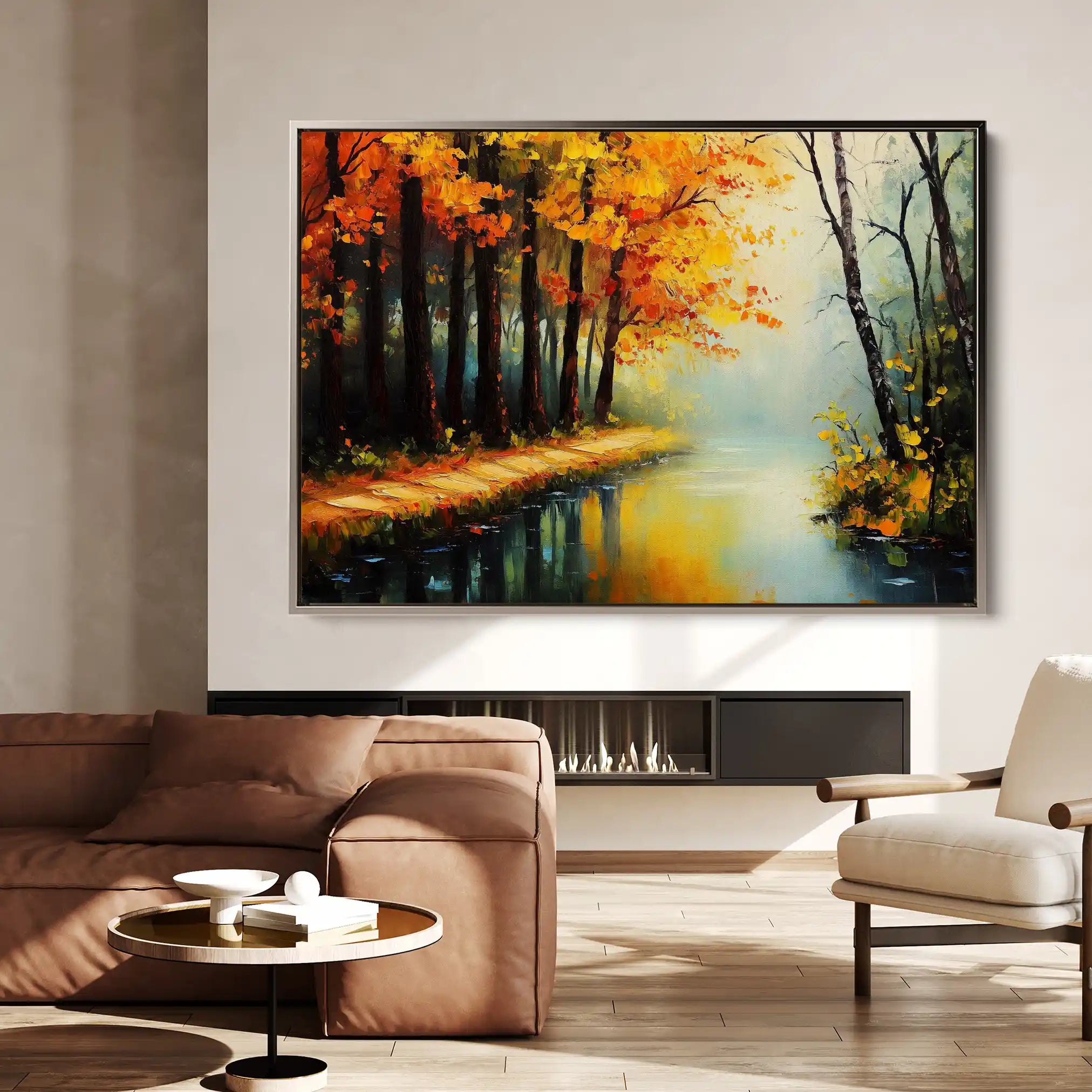 Landscape 391 Canvas Art 90 x 60 cm / Stretched on hidden frame