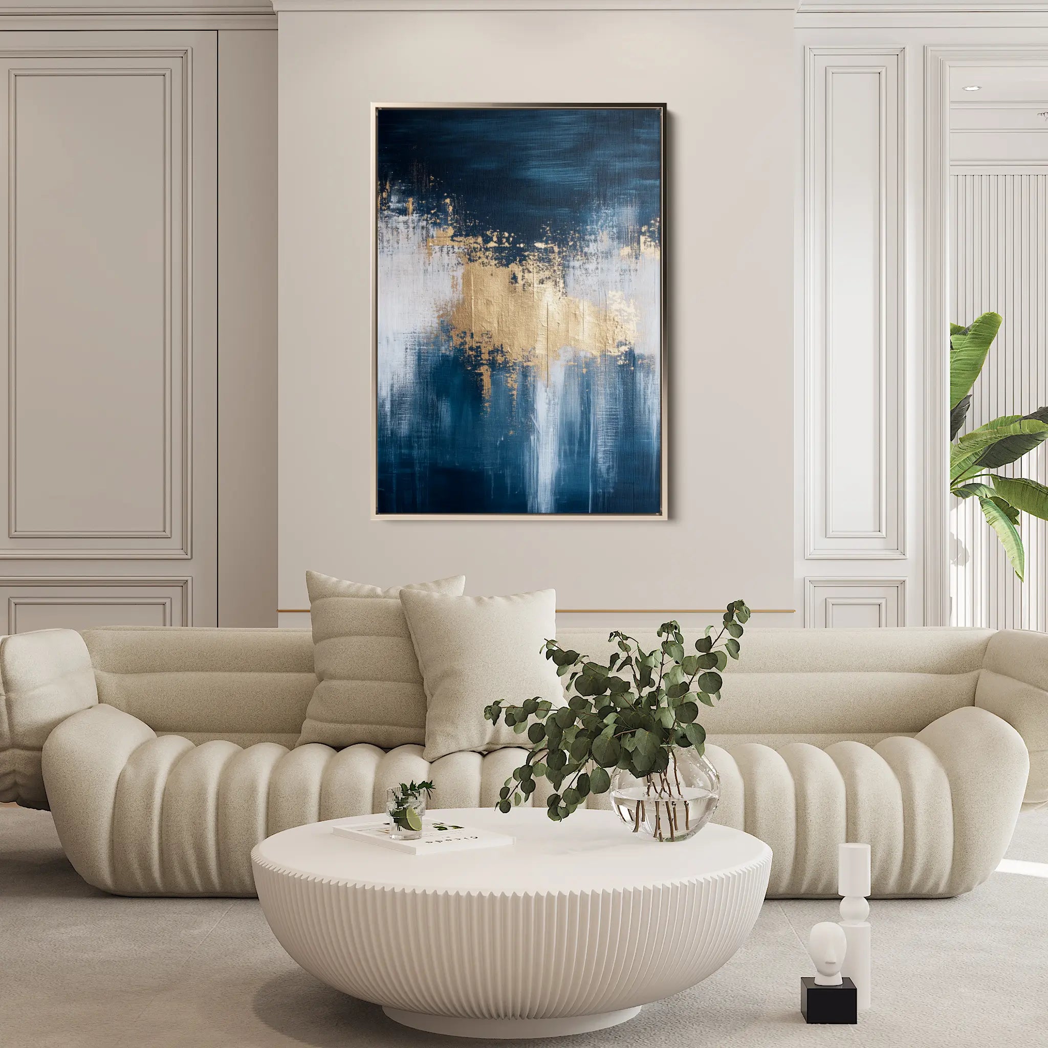 Abstract Canvas Wall Art WAD392-A 90 x 60 cm / Stretched on hidden frame