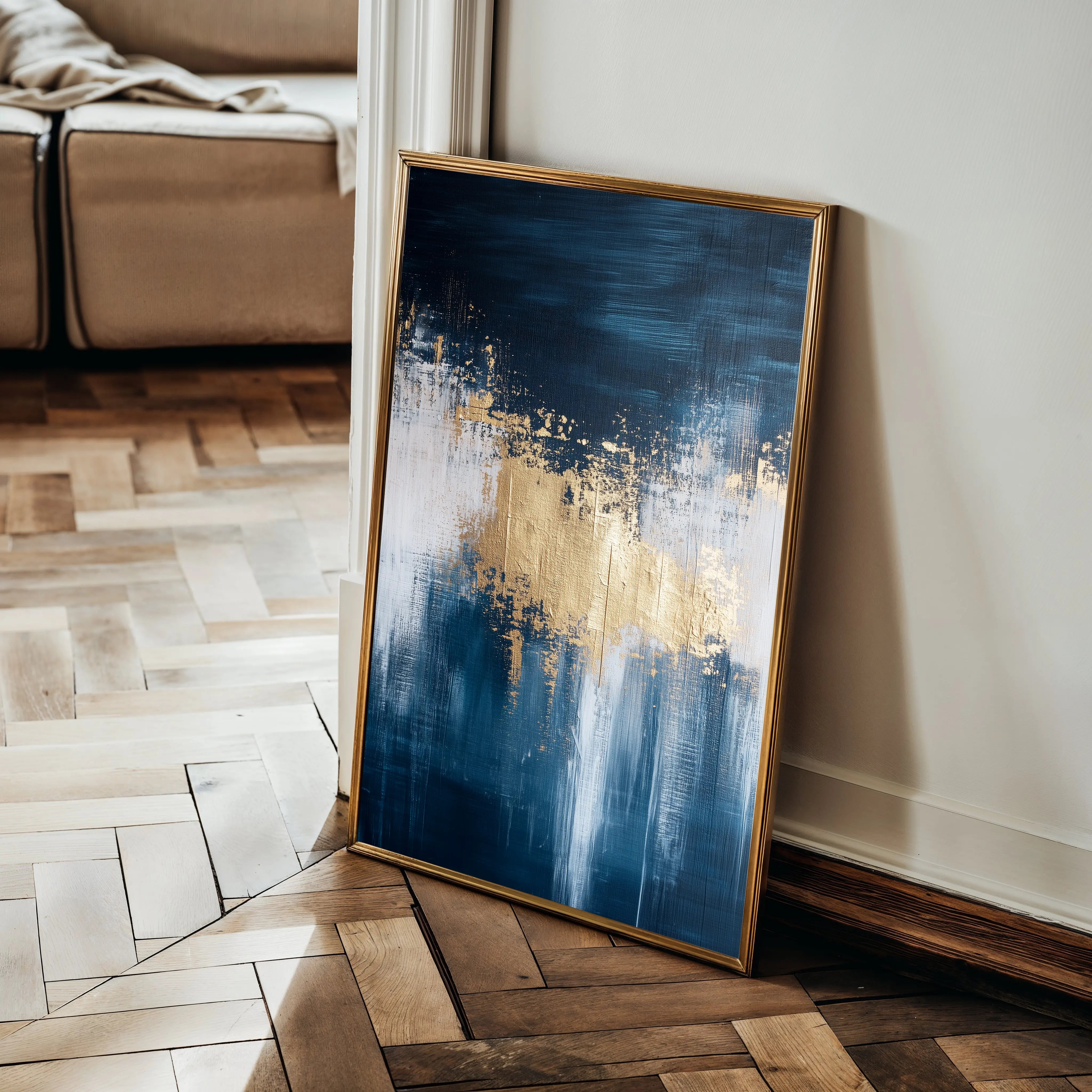 Abstract Canvas Wall Art WAD392-A 90 x 60 cm / Stretched on hidden frame