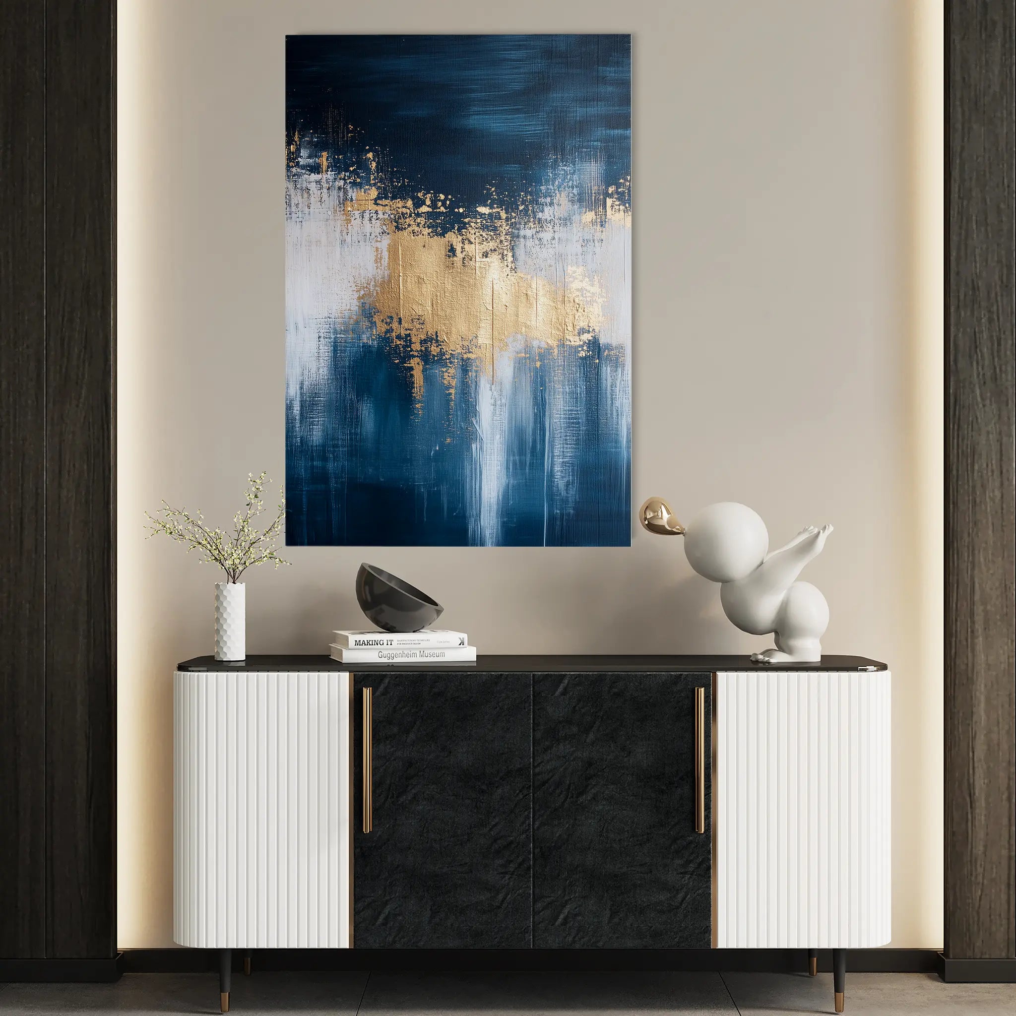 Abstract Canvas Wall Art WAD392-A 90 x 60 cm / Stretched on hidden frame