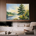 Landscape 392 Canvas Art 90 x 60 cm / Stretched on hidden frame