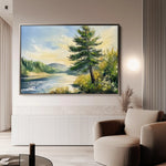 Landscape 392 Canvas Art 90 x 60 cm / Stretched on hidden frame