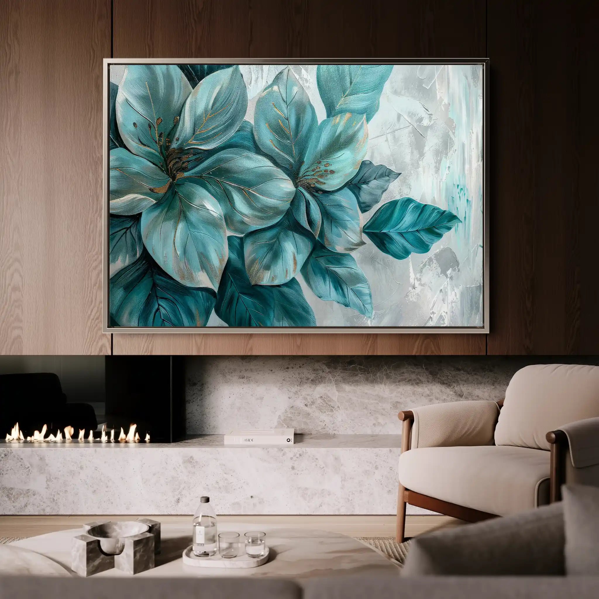 Floral Canvas Wall Art WAD393-F 90 x 60 cm / Stretched on hidden frame