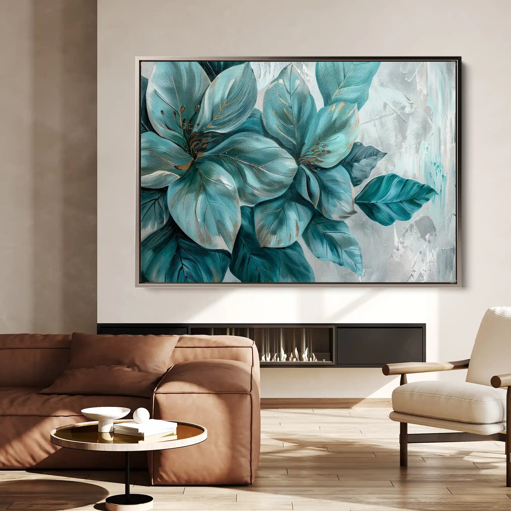 Floral Canvas Wall Art WAD393-F 90 x 60 cm / Stretched on hidden frame