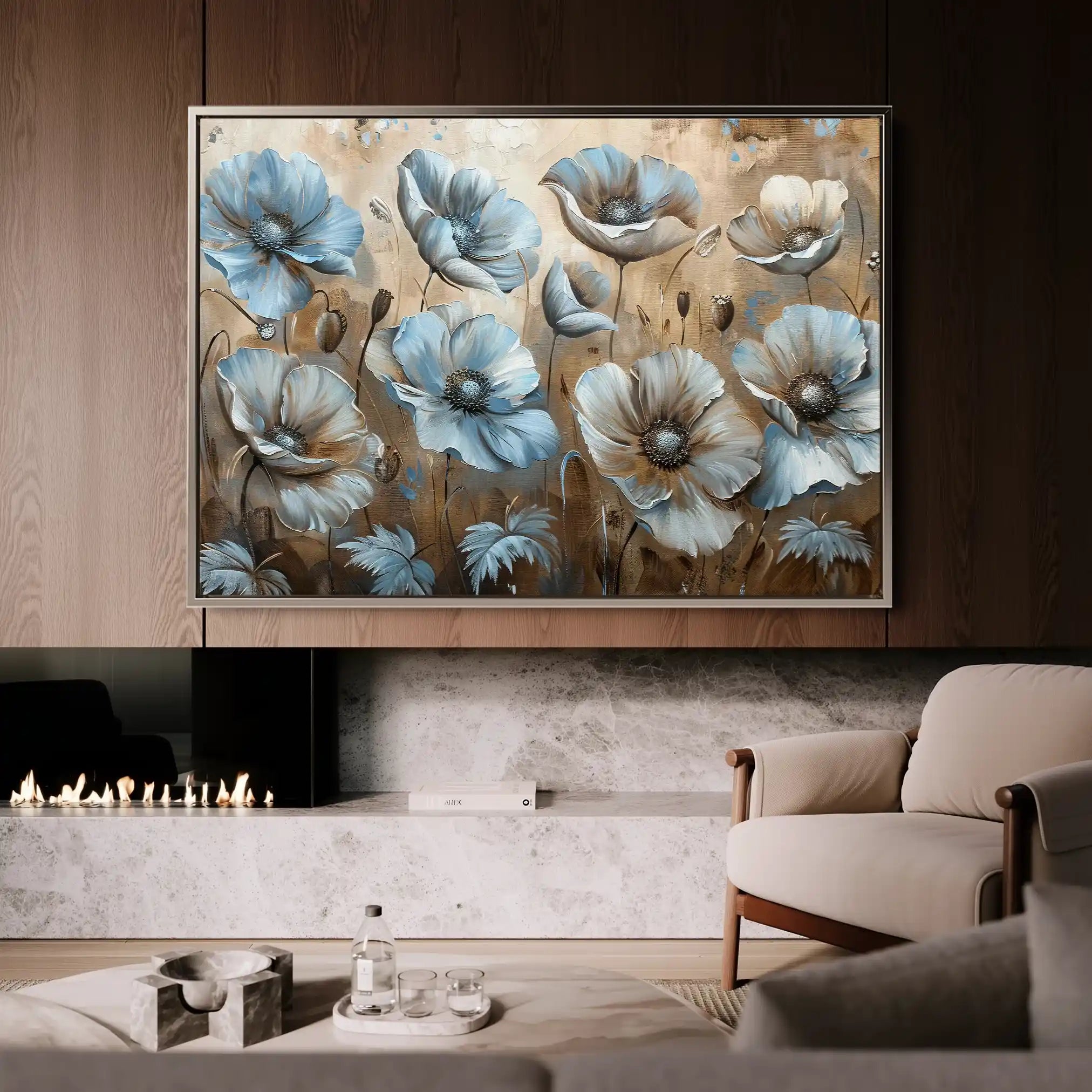 Floral Canvas Wall Art WAD394-F 90 x 60 cm / Stretched on hidden frame