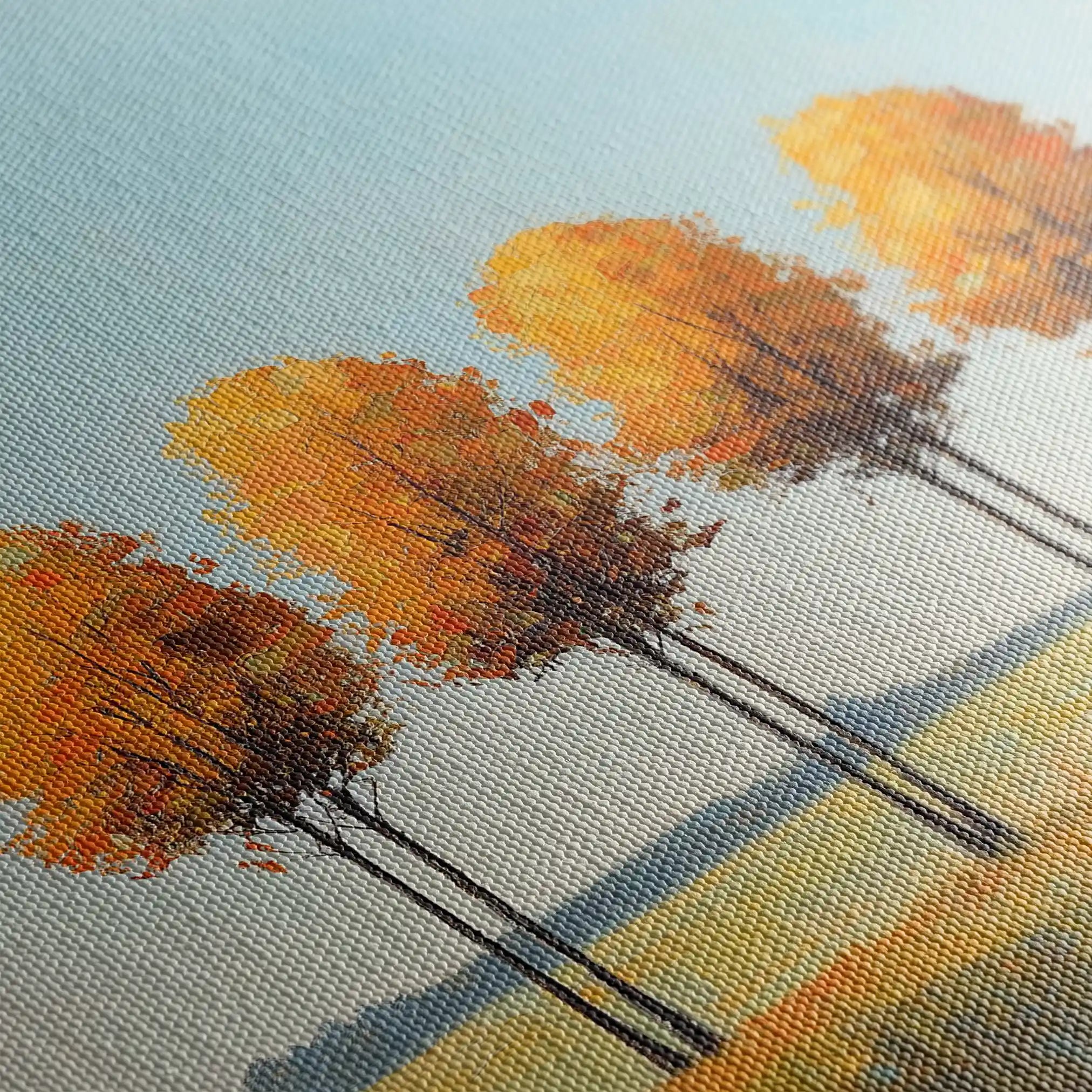 Landscape 394 Canvas Art 80 x 80 cm / Stretched on hidden frame