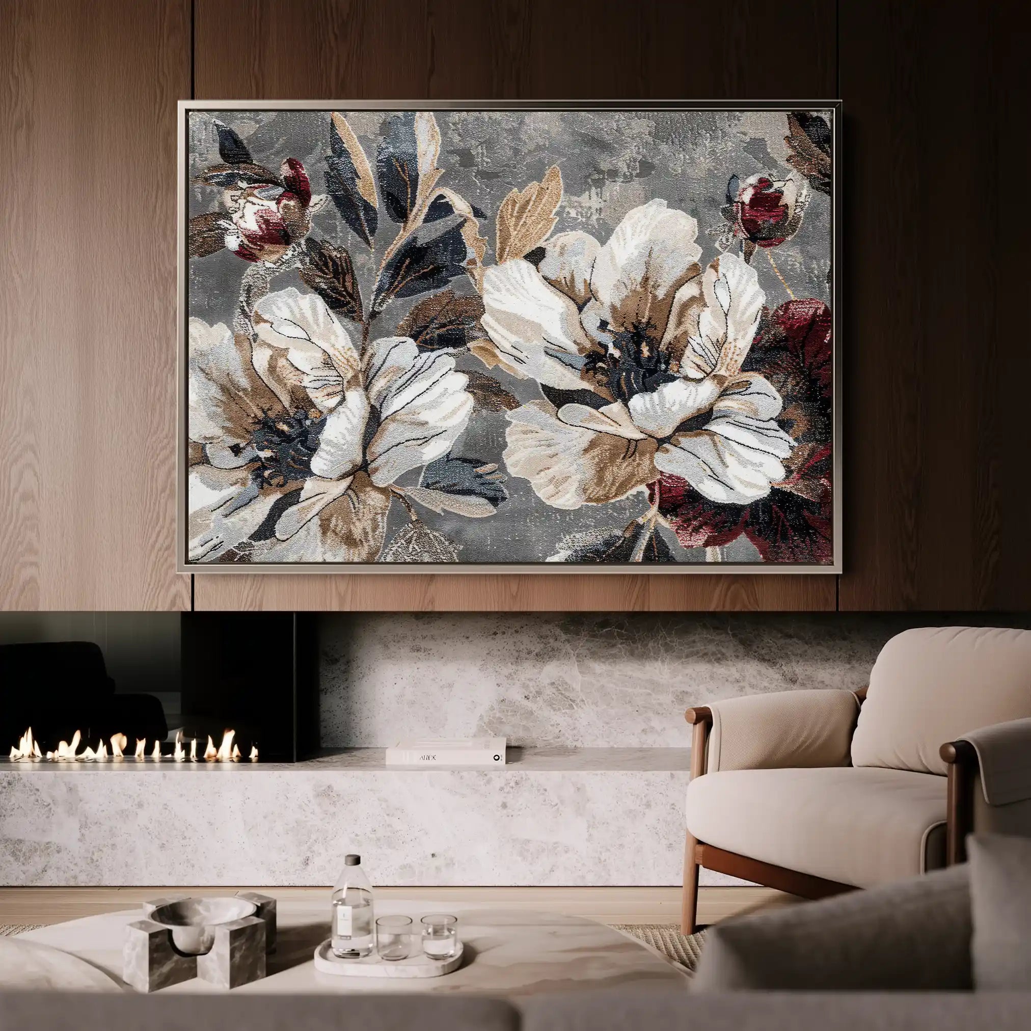 Floral Canvas Wall Art WAD395-F 90 x 60 cm / Stretched on hidden frame