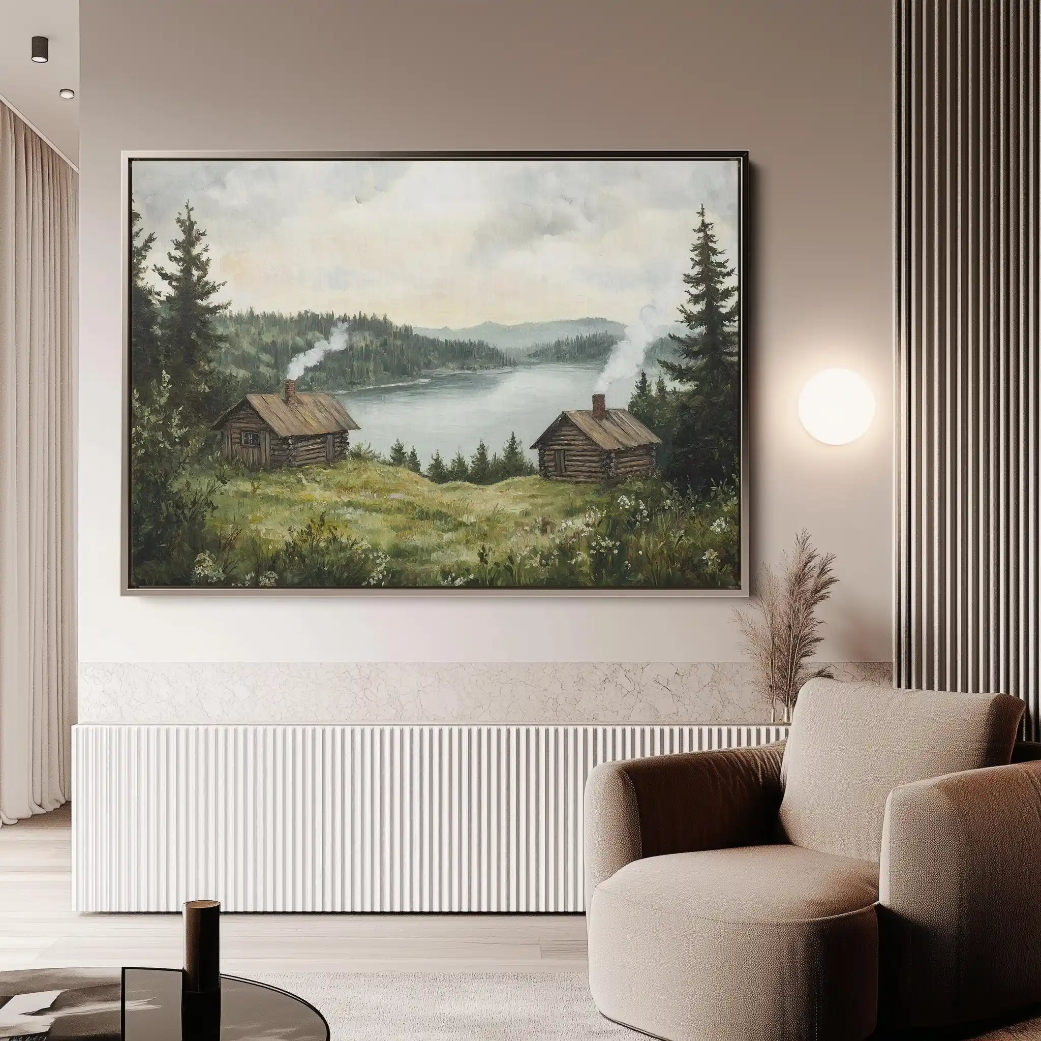Landscape 395 Canvas Art 90 x 60 cm / Stretched on hidden frame
