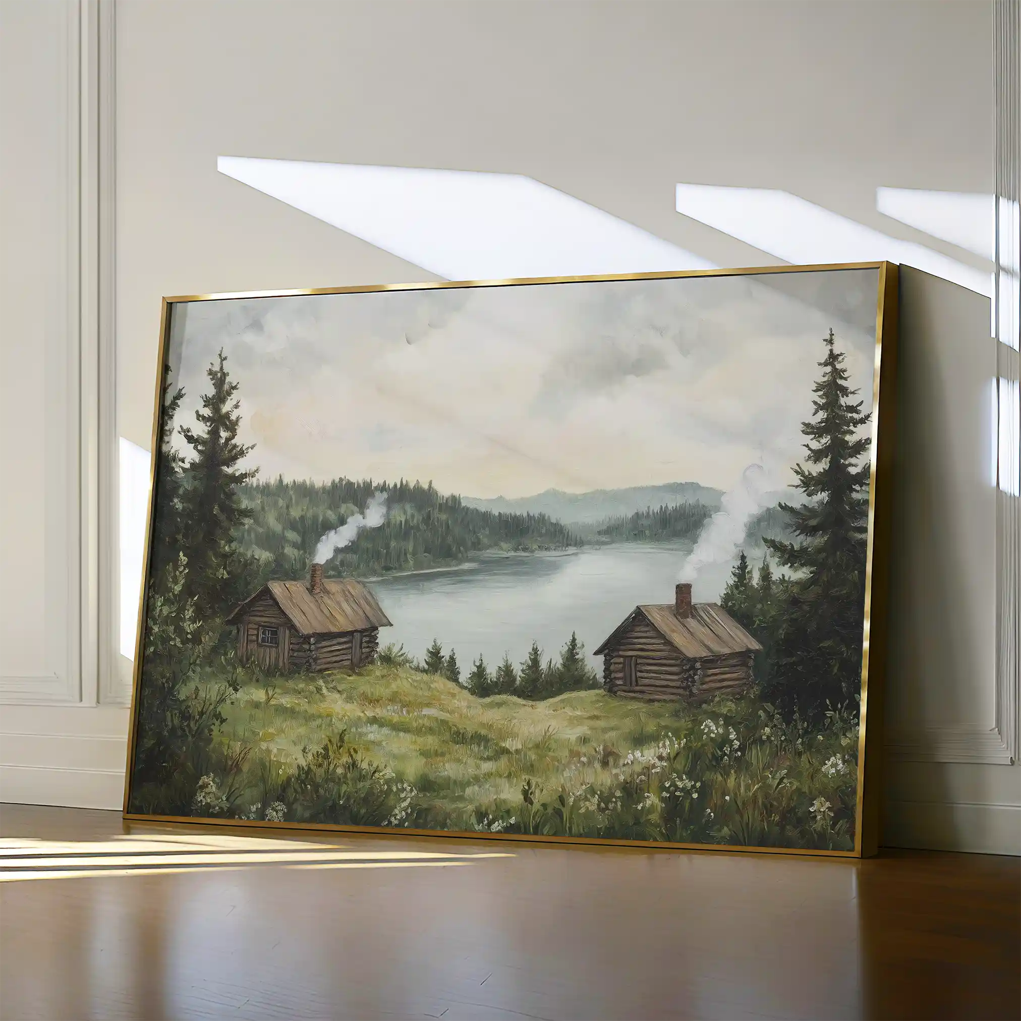 Landscape 395 Canvas Art 90 x 60 cm / Stretched on hidden frame