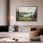 Landscape 395 Canvas Art 90 x 60 cm / Stretched on hidden frame