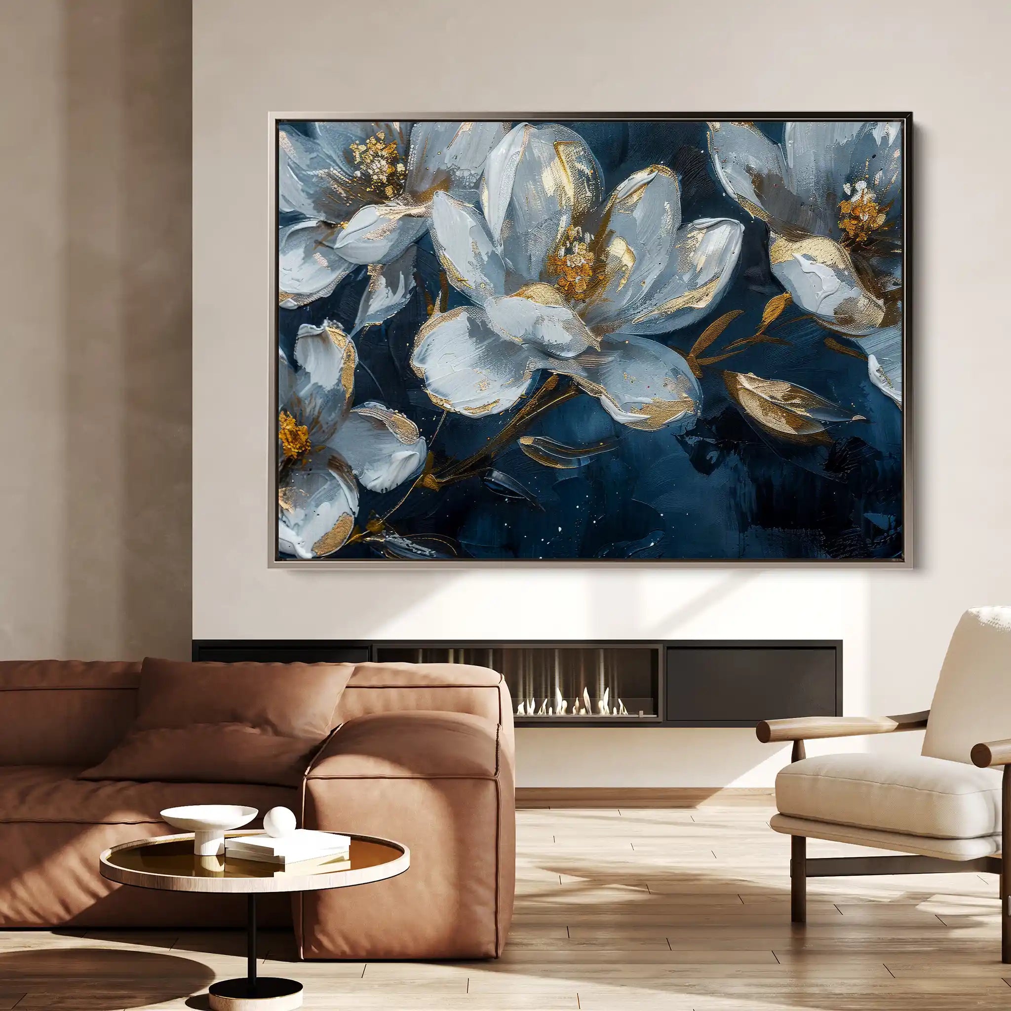 Floral Canvas Wall Art WAD397-F 90 x 60 cm / Stretched on hidden frame