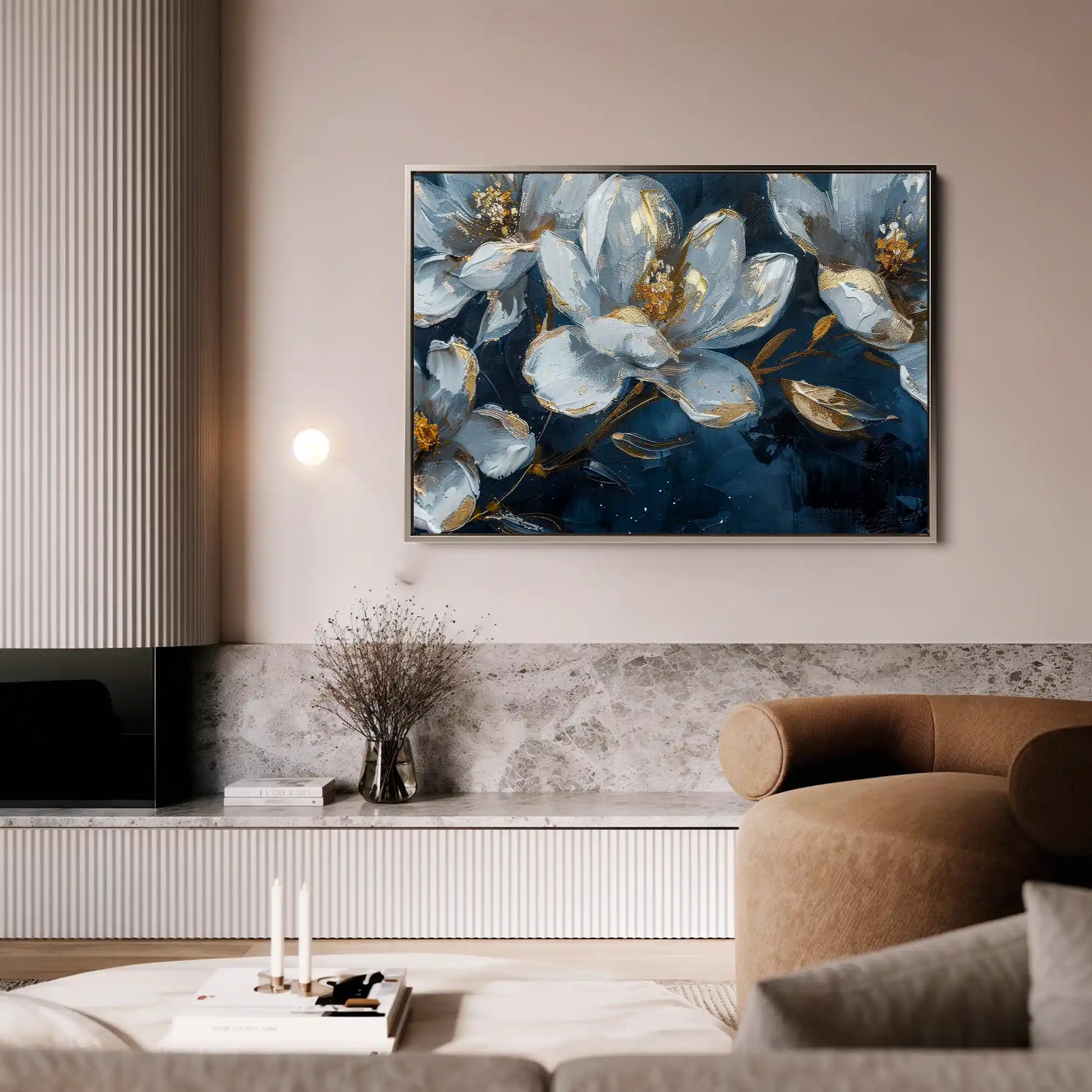 Floral Canvas Wall Art WAD397-F 90 x 60 cm / Stretched on hidden frame