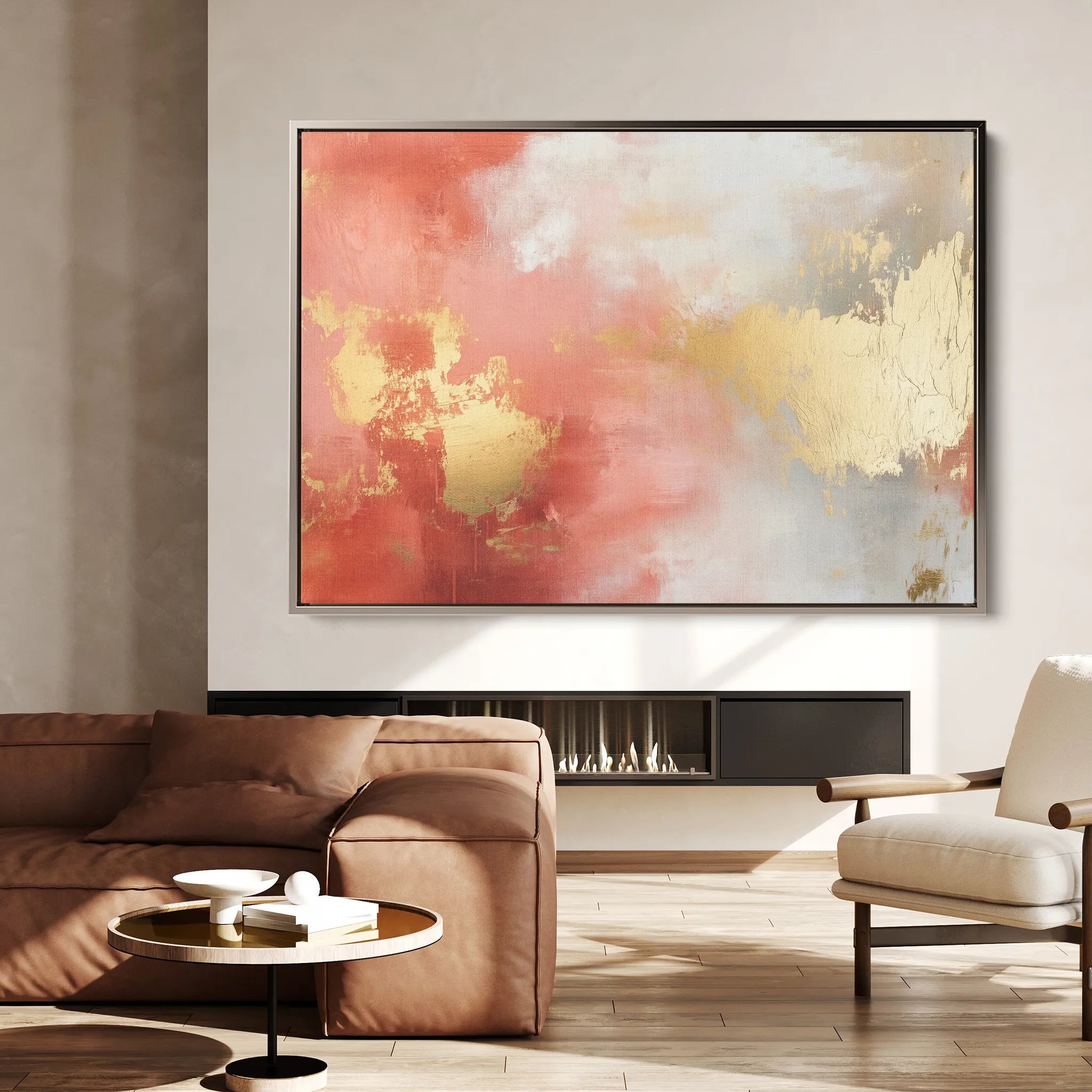 Abstract Canvas Wall Art WAD398-A 90 x 60 cm / Stretched on hidden frame