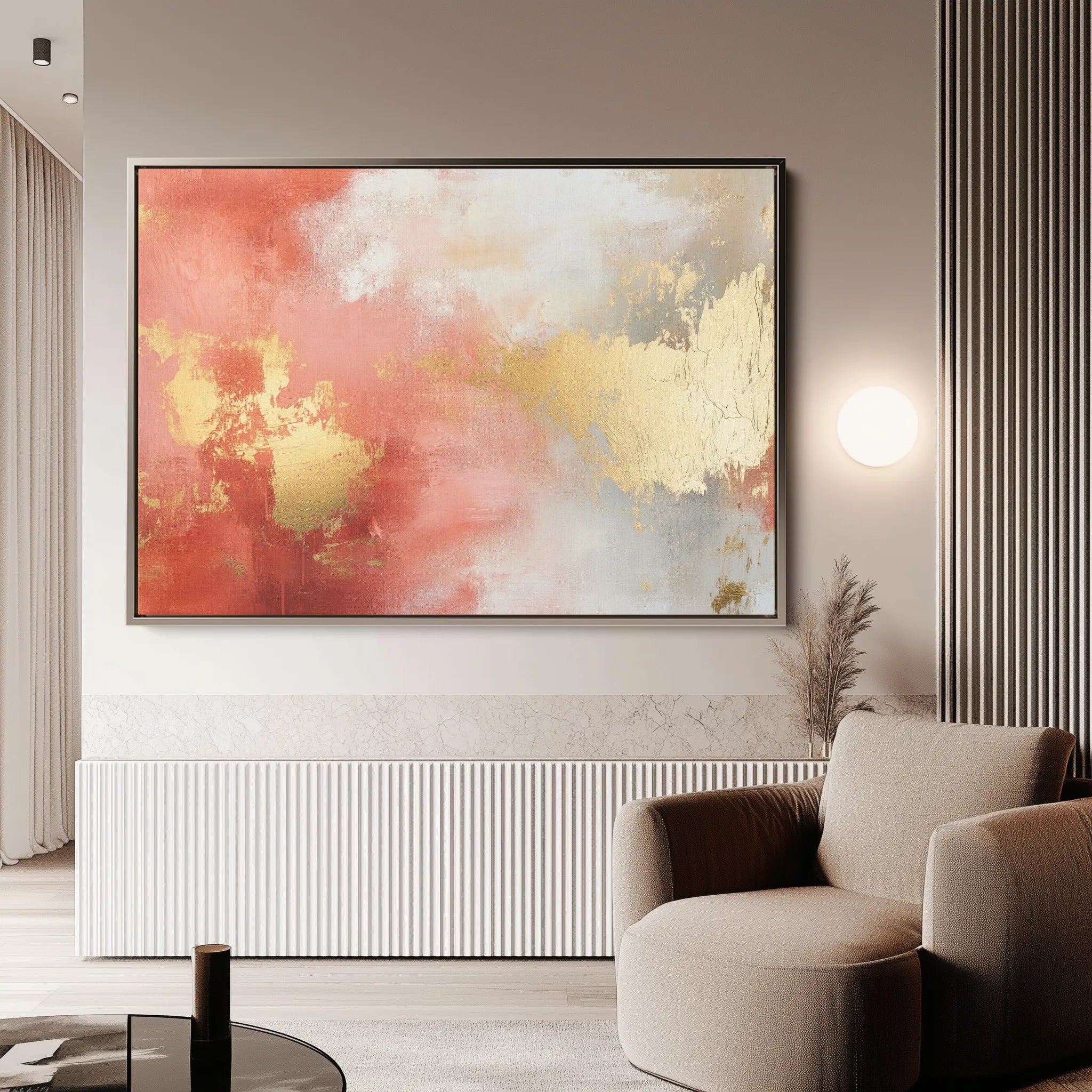 Abstract Canvas Wall Art WAD398-A 90 x 60 cm / Stretched on hidden frame