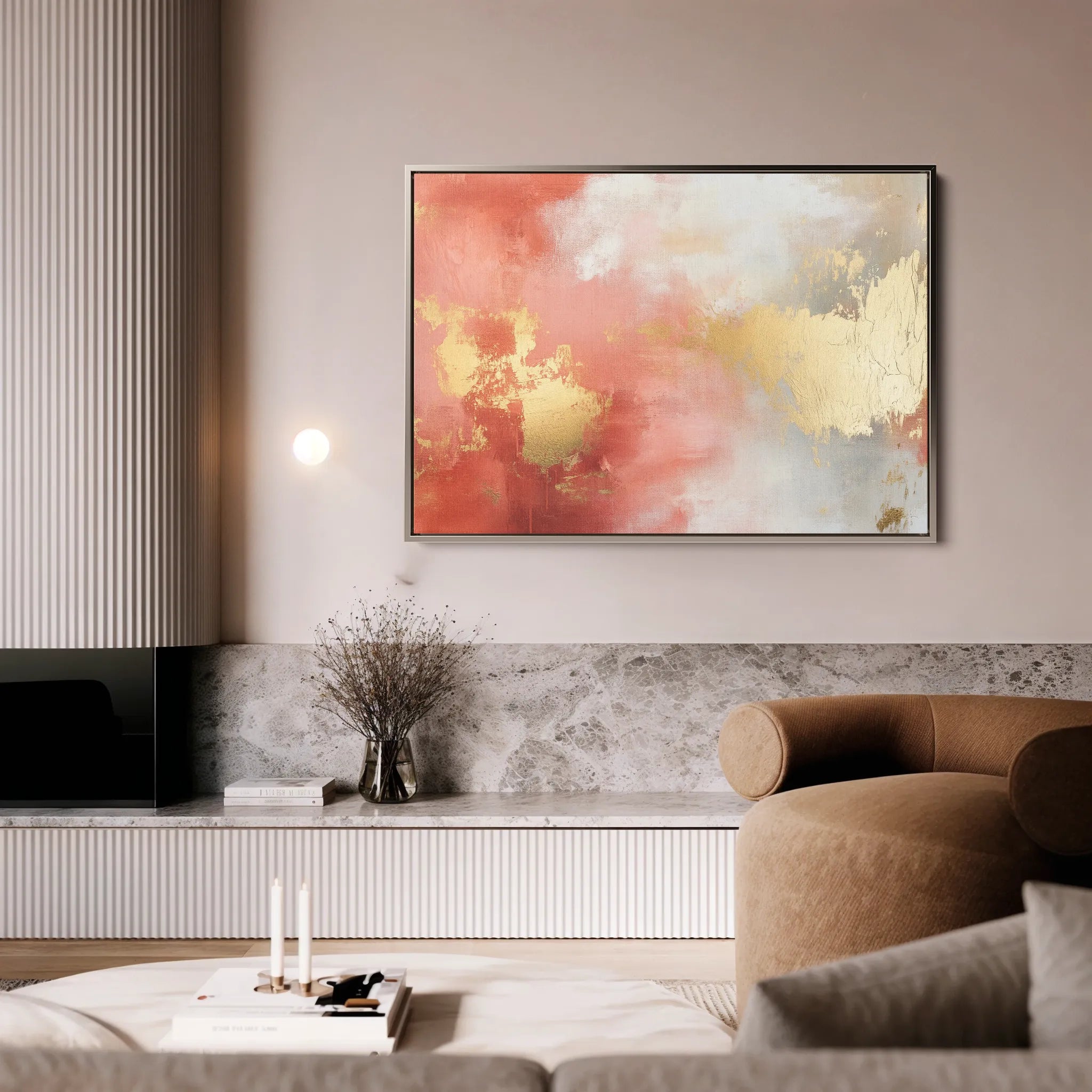 Abstract Canvas Wall Art WAD398-A 90 x 60 cm / Stretched on hidden frame