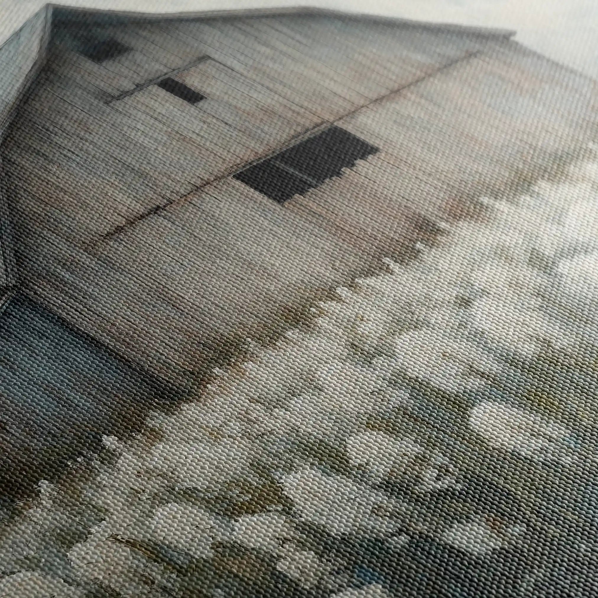 Landscape 398 Canvas Art 80 x 80 cm / Stretched on hidden frame