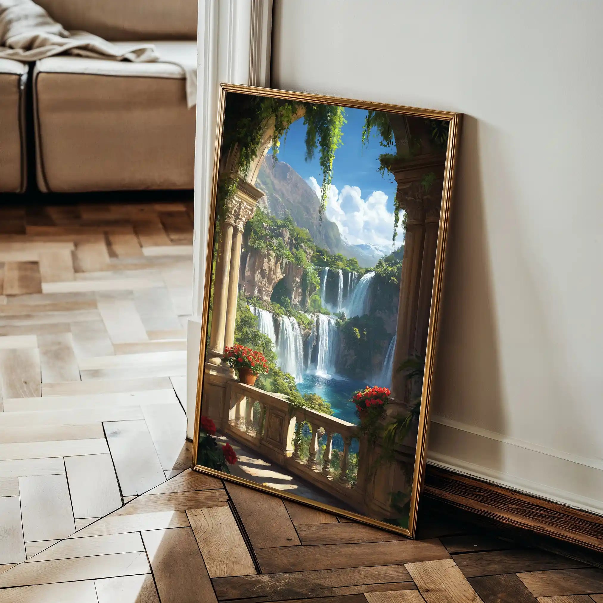 Landscape 399 Canvas Art 90 x 60 cm / Stretched on hidden frame