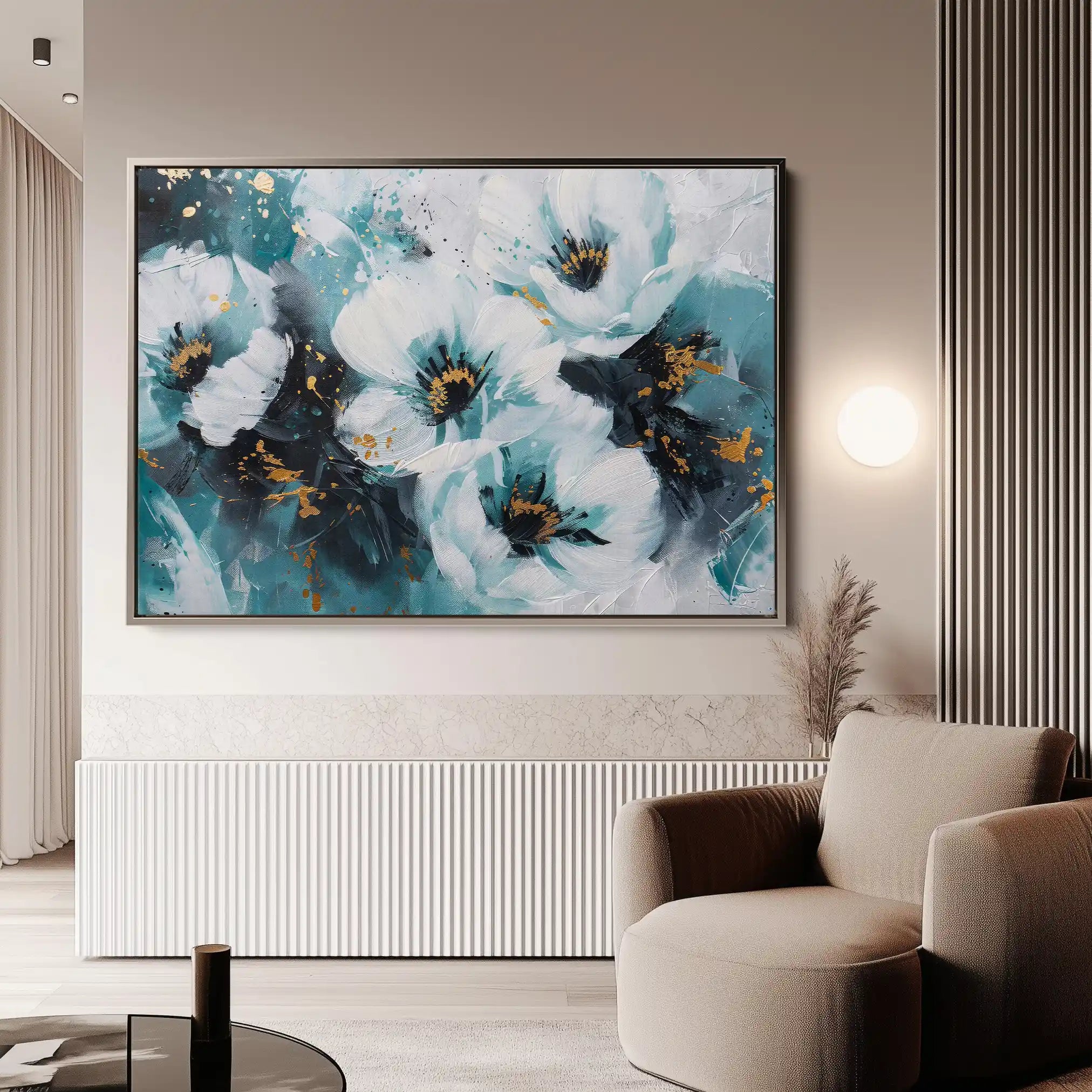 Floral Canvas Wall Art WAD400-F 90 x 60 cm / Stretched on hidden frame