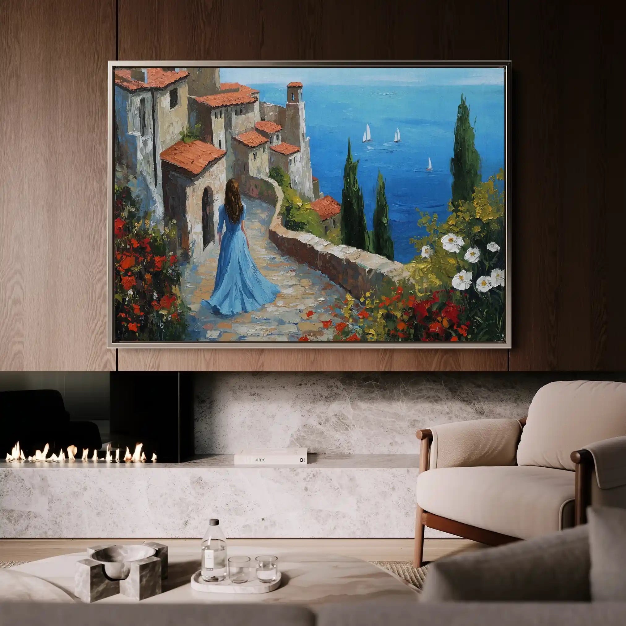 Landscape 400 Canvas Art 90 x 60 cm / Stretched on hidden frame