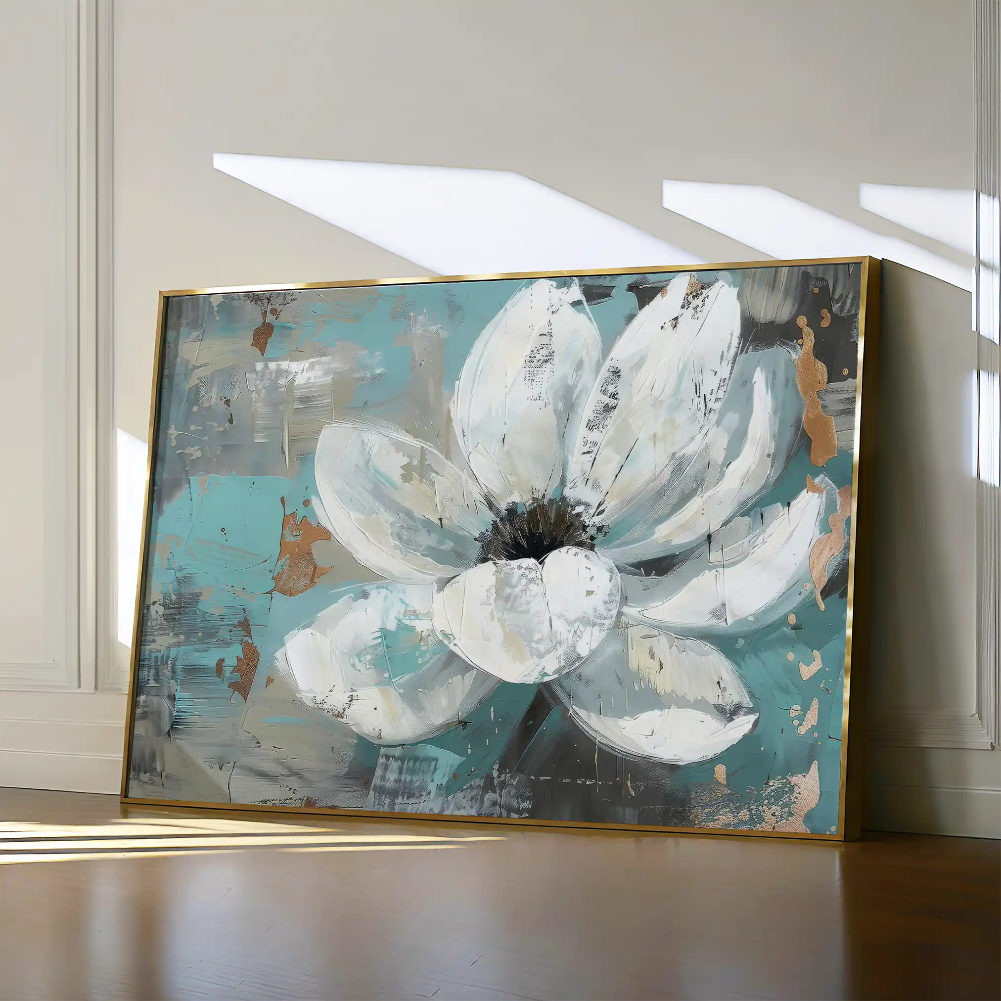 Floral Canvas Wall Art WAD401-F 90 x 60 cm / Stretched on hidden frame