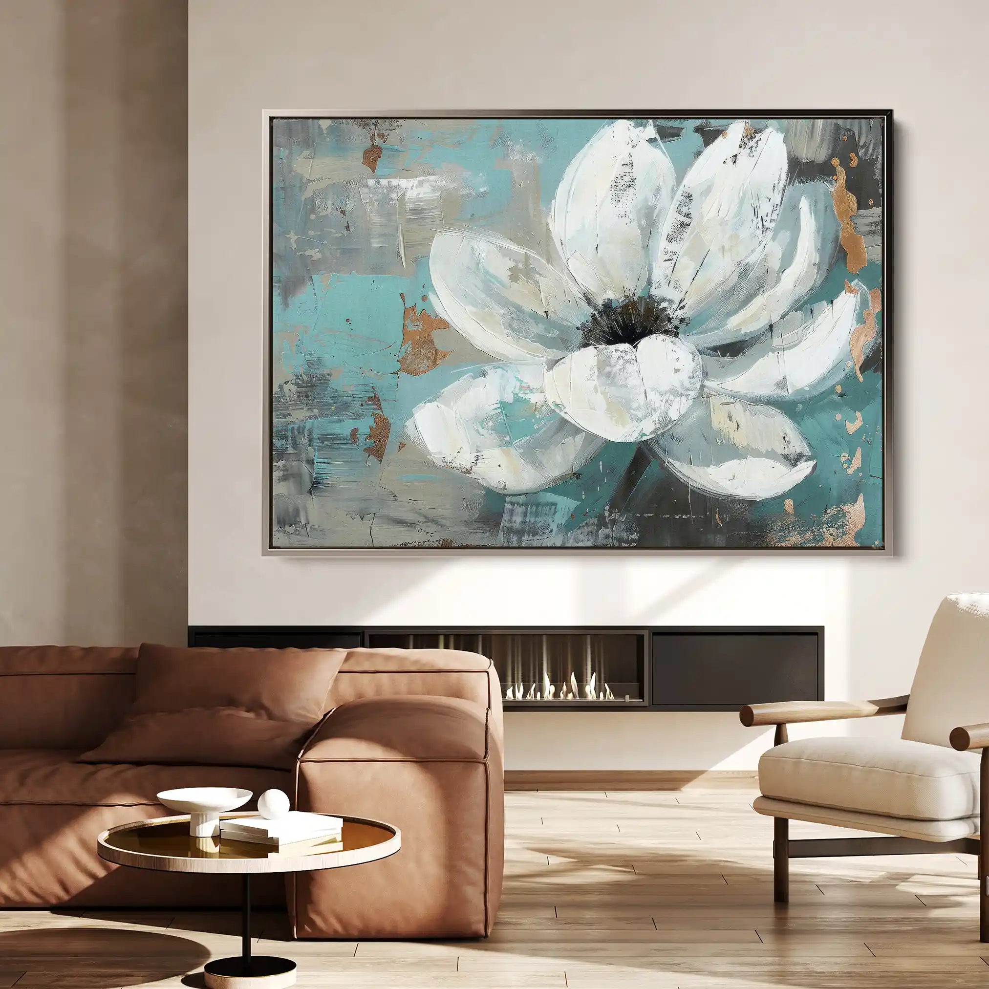 Floral Canvas Wall Art WAD401-F 90 x 60 cm / Stretched on hidden frame