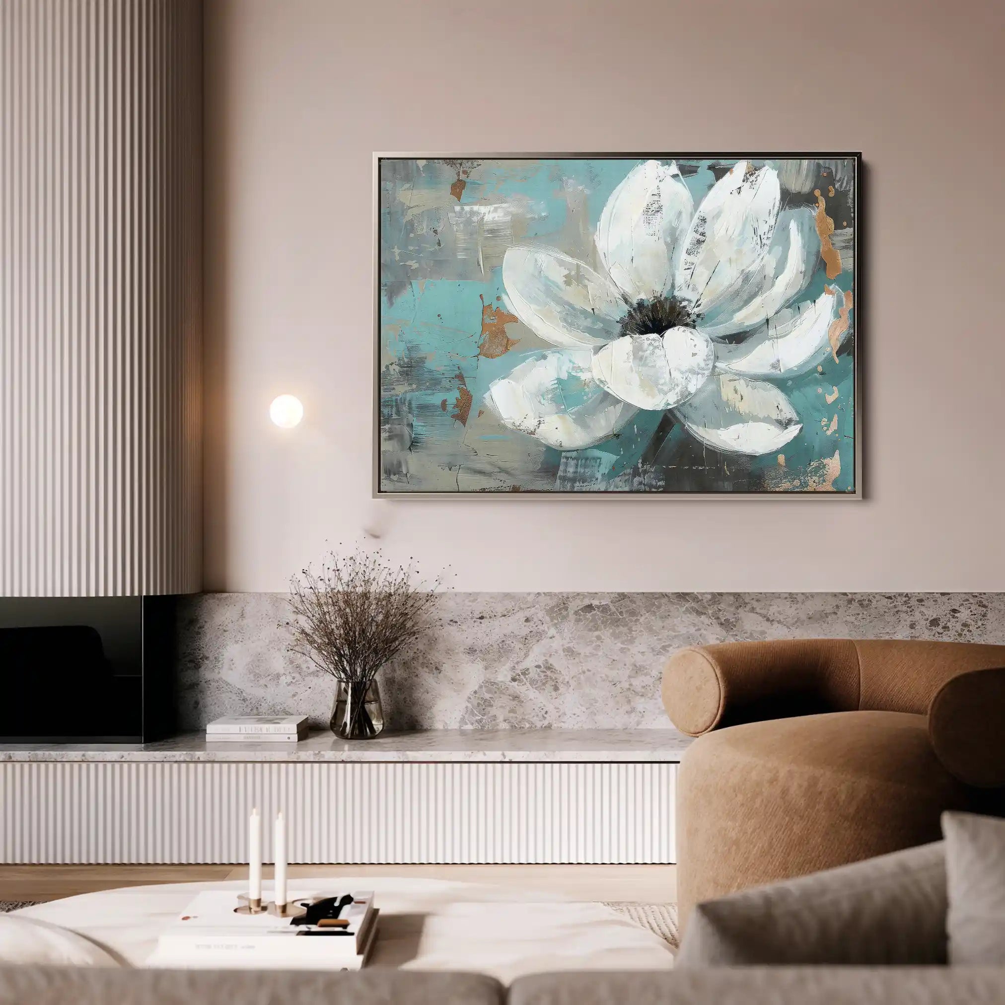 Floral Canvas Wall Art WAD401-F 90 x 60 cm / Stretched on hidden frame