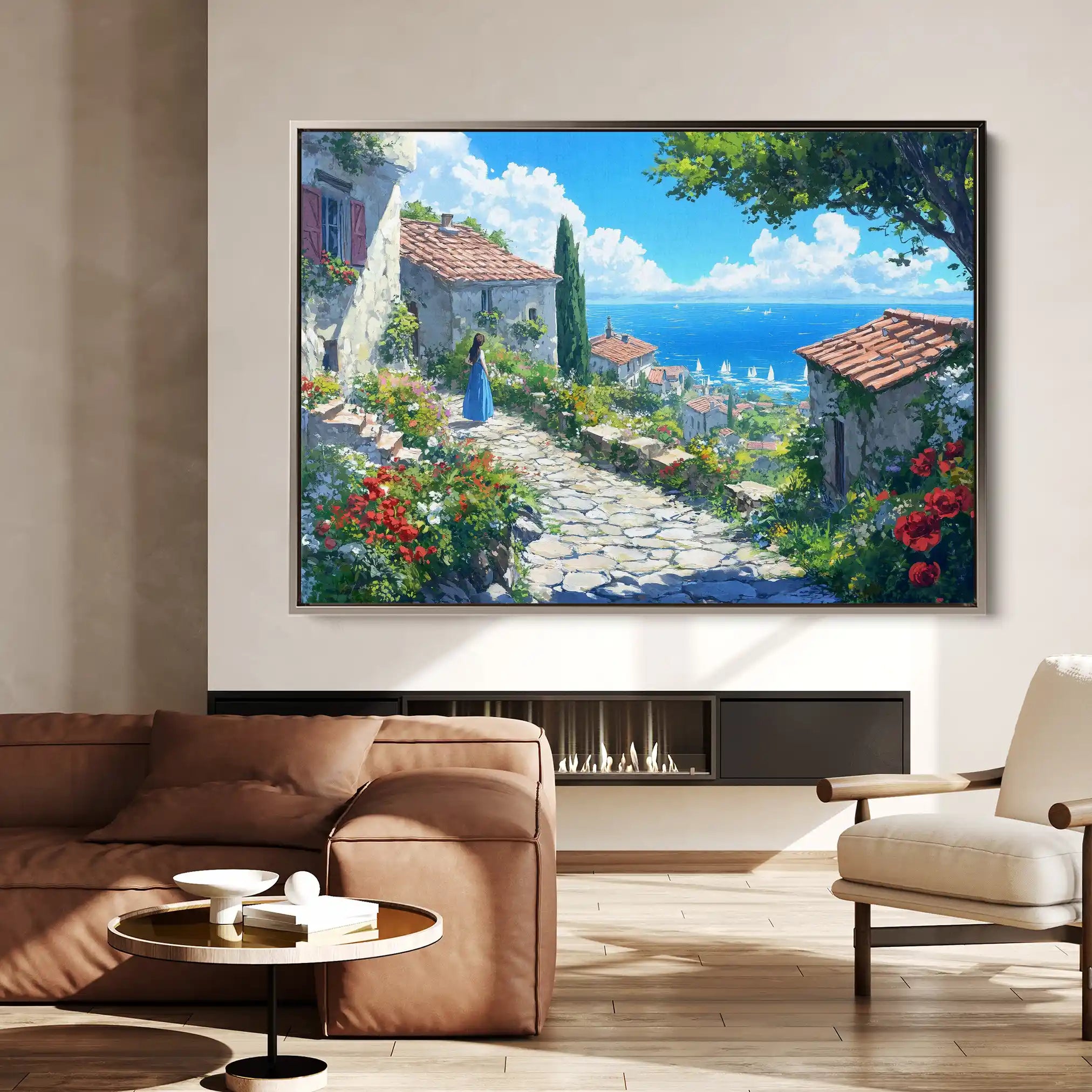 Landscape 401 Canvas Art 90 x 60 cm / Stretched on hidden frame
