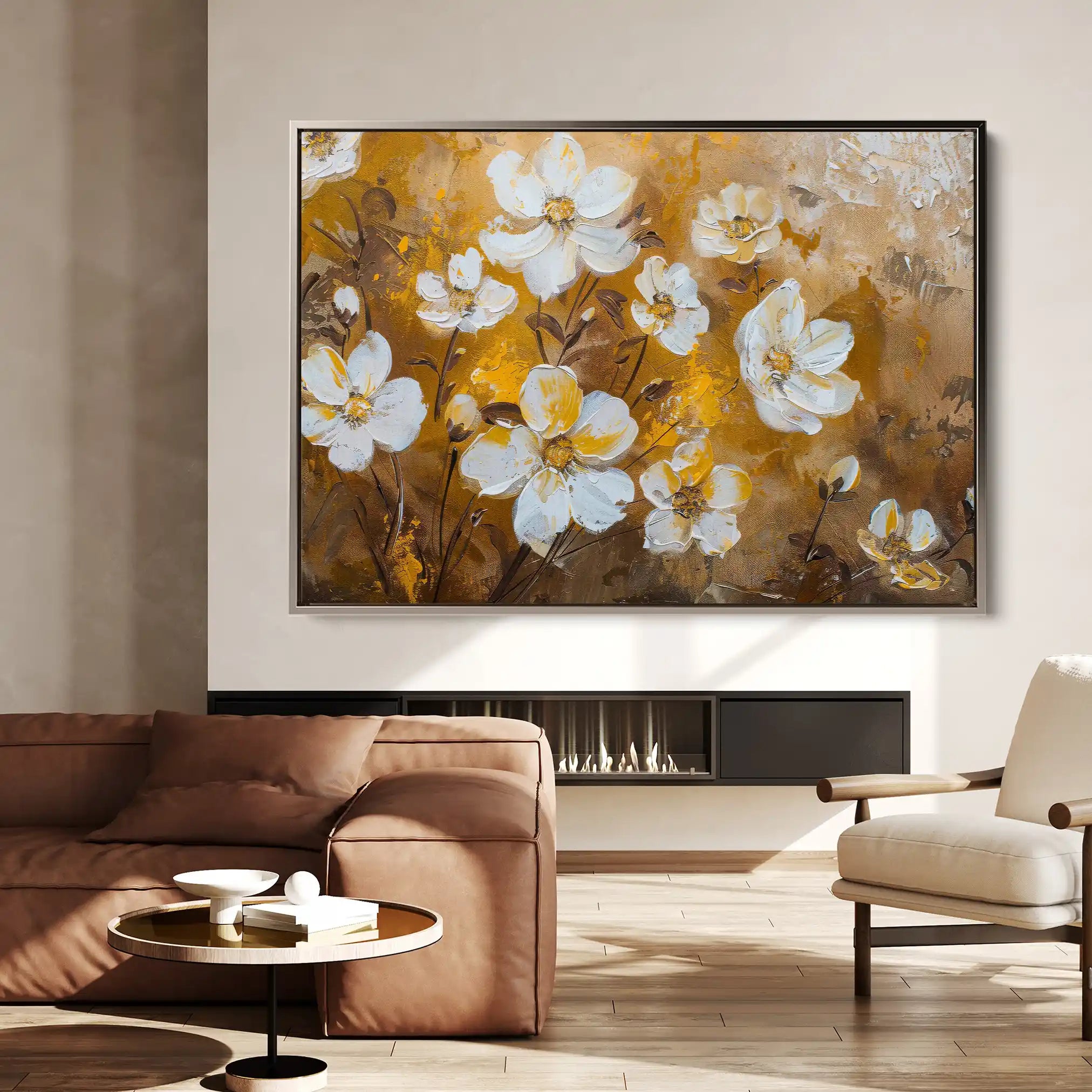 Floral Canvas Wall Art WAD402-F 90 x 60 cm / Stretched on hidden frame