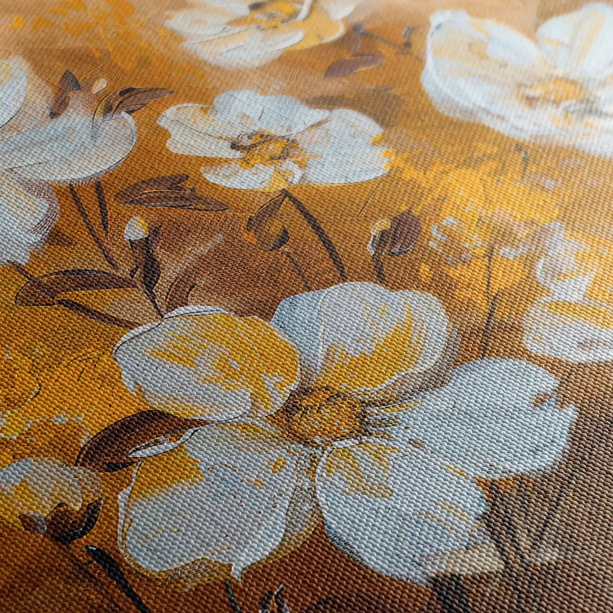 Floral Canvas Wall Art WAD402-F 90 x 60 cm / Stretched on hidden frame