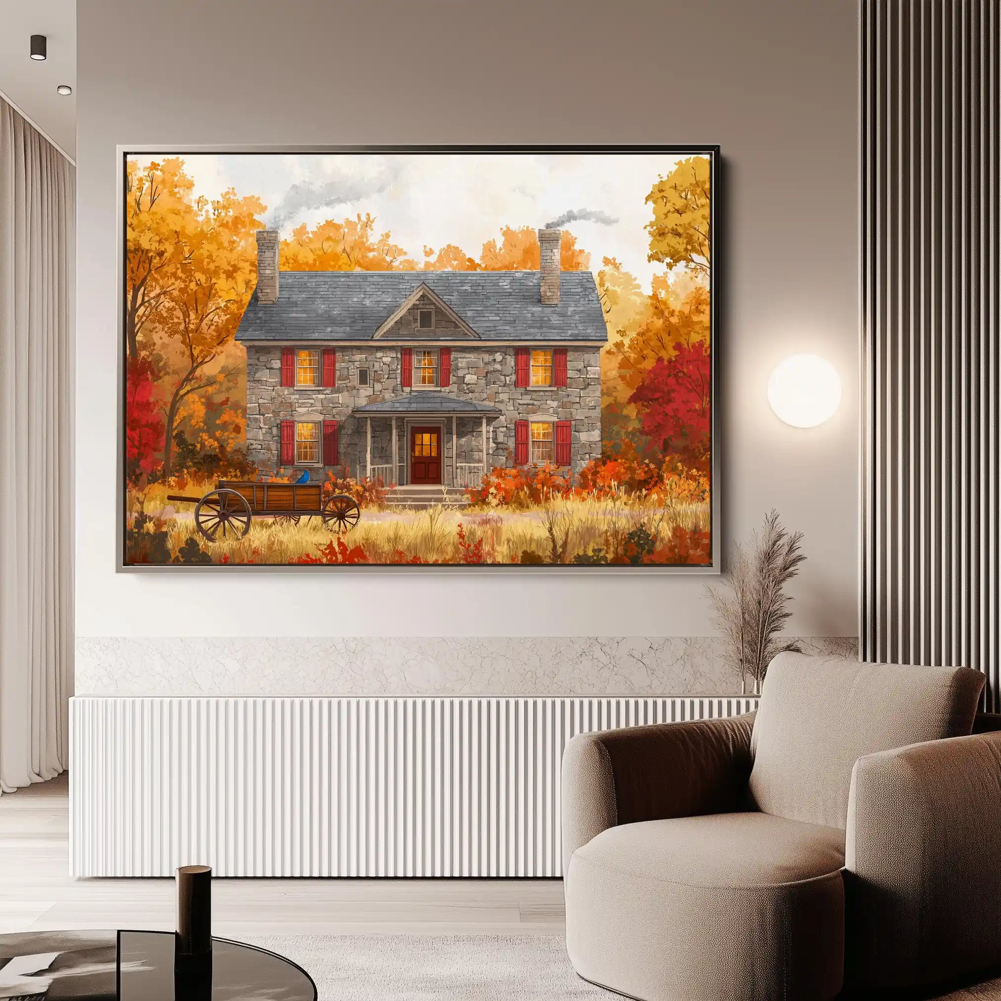 Landscape 403 Canvas Art 90 x 60 cm / Stretched on hidden frame