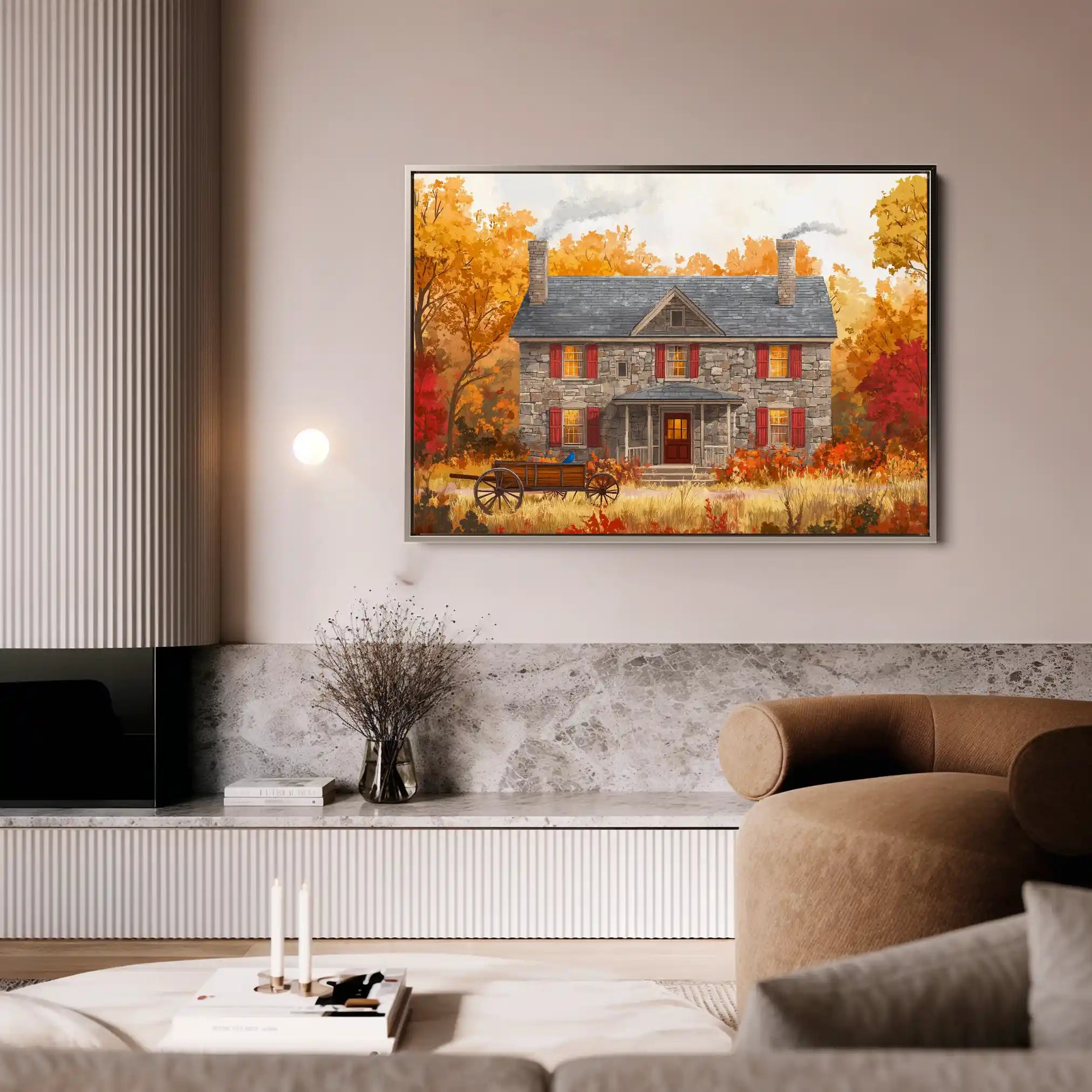 Landscape 403 Canvas Art 90 x 60 cm / Stretched on hidden frame