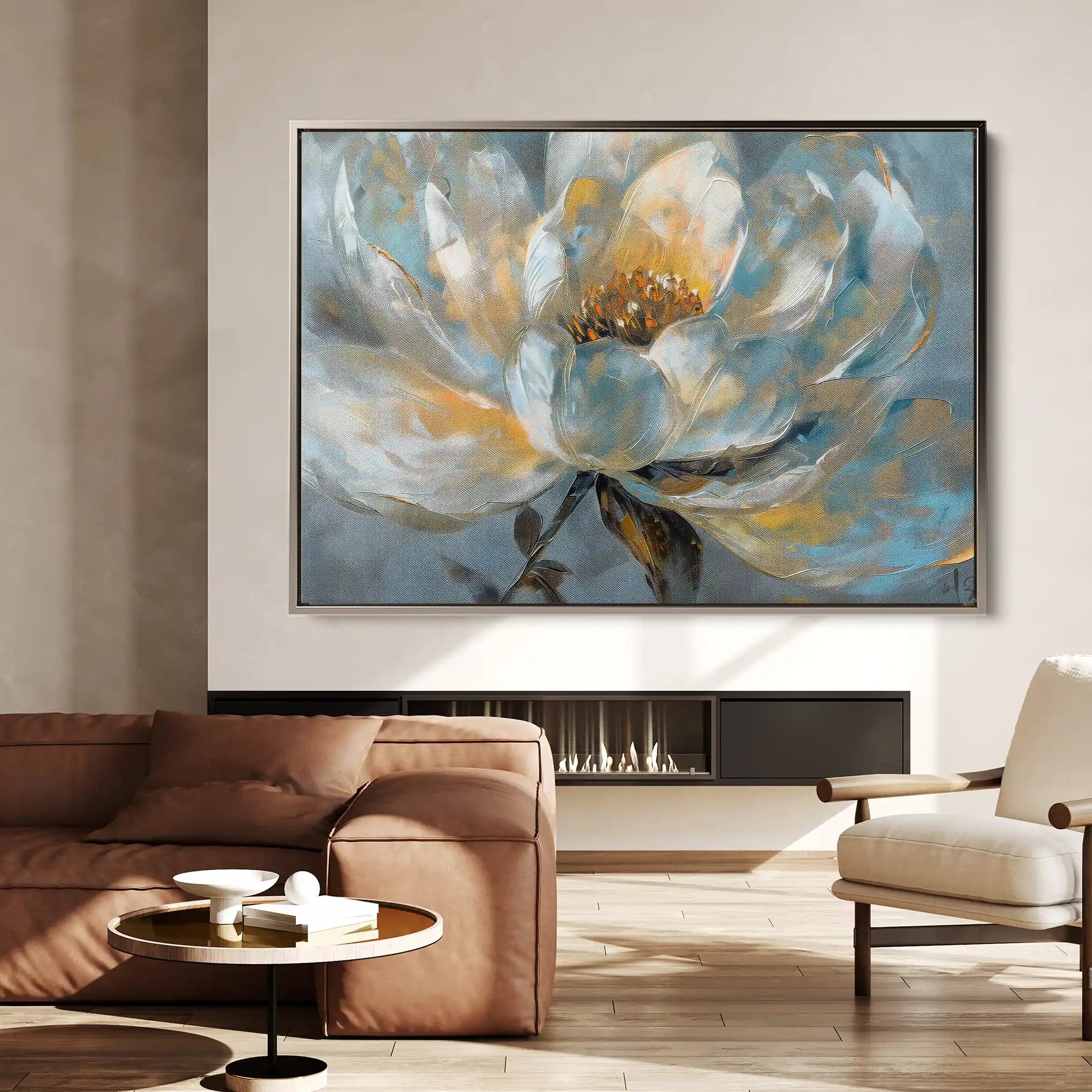 Floral Canvas Wall Art WAD404-F 90 x 60 cm / Stretched on hidden frame