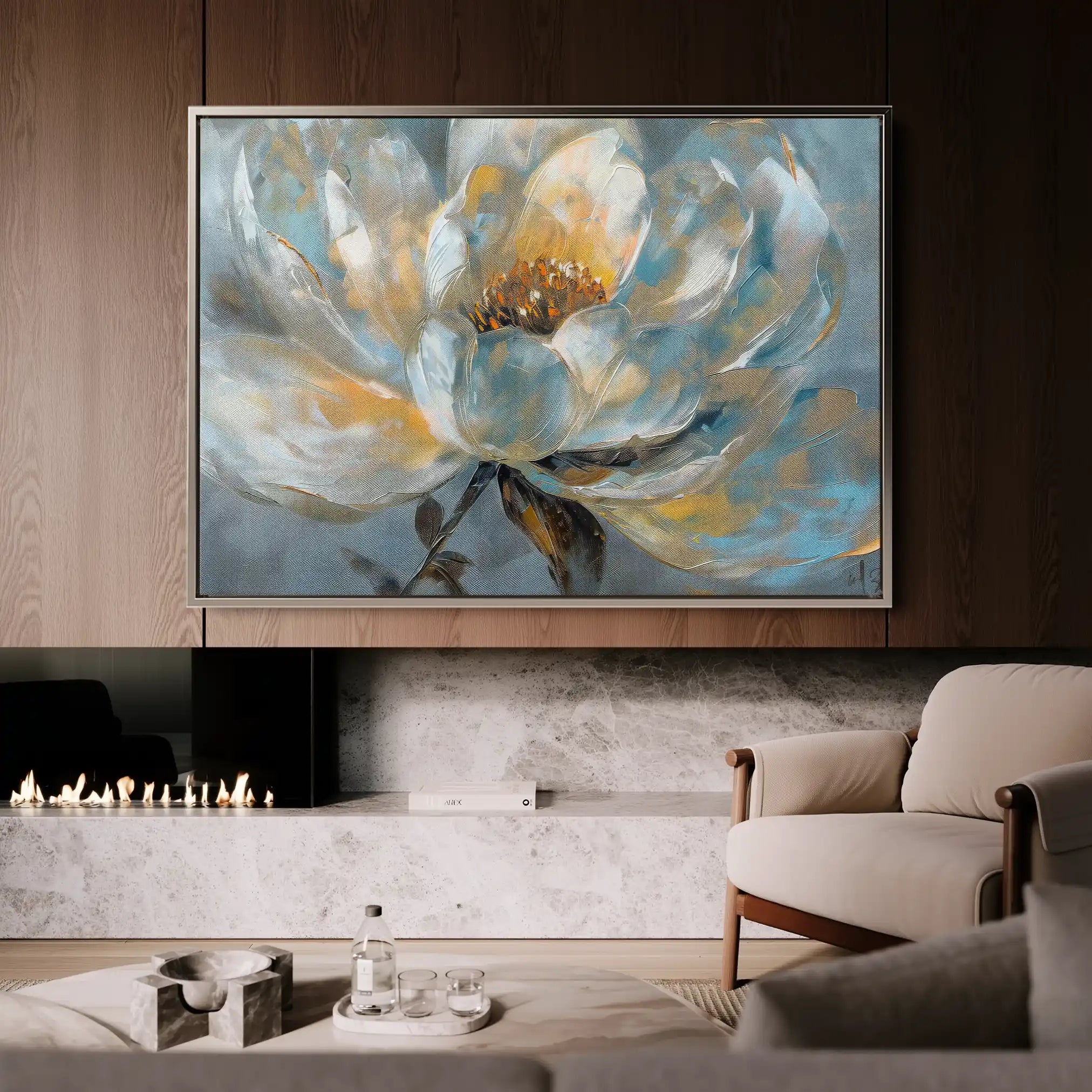 Floral Canvas Wall Art WAD404-F 90 x 60 cm / Stretched on hidden frame