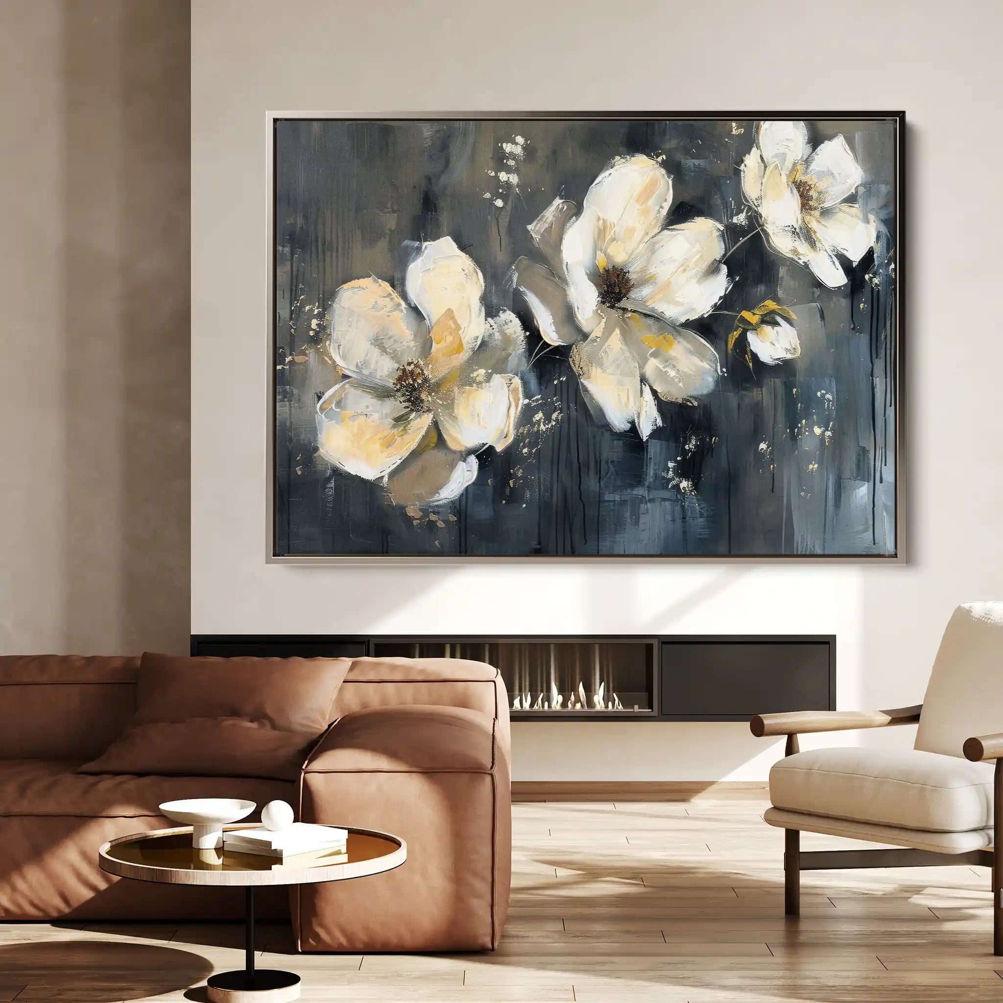 Floral Canvas Wall Art WAD406-F 90 x 60 cm / Stretched on hidden frame