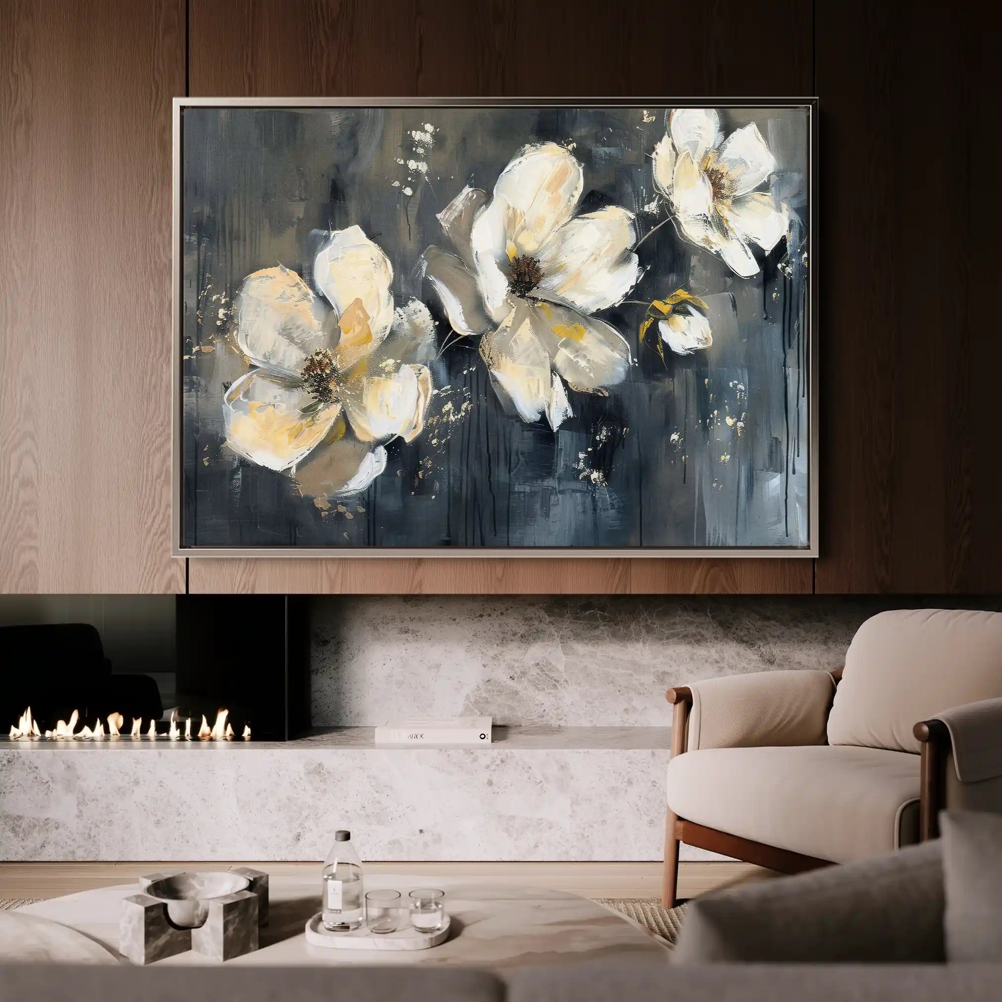 Floral Canvas Wall Art WAD406-F 90 x 60 cm / Stretched on hidden frame