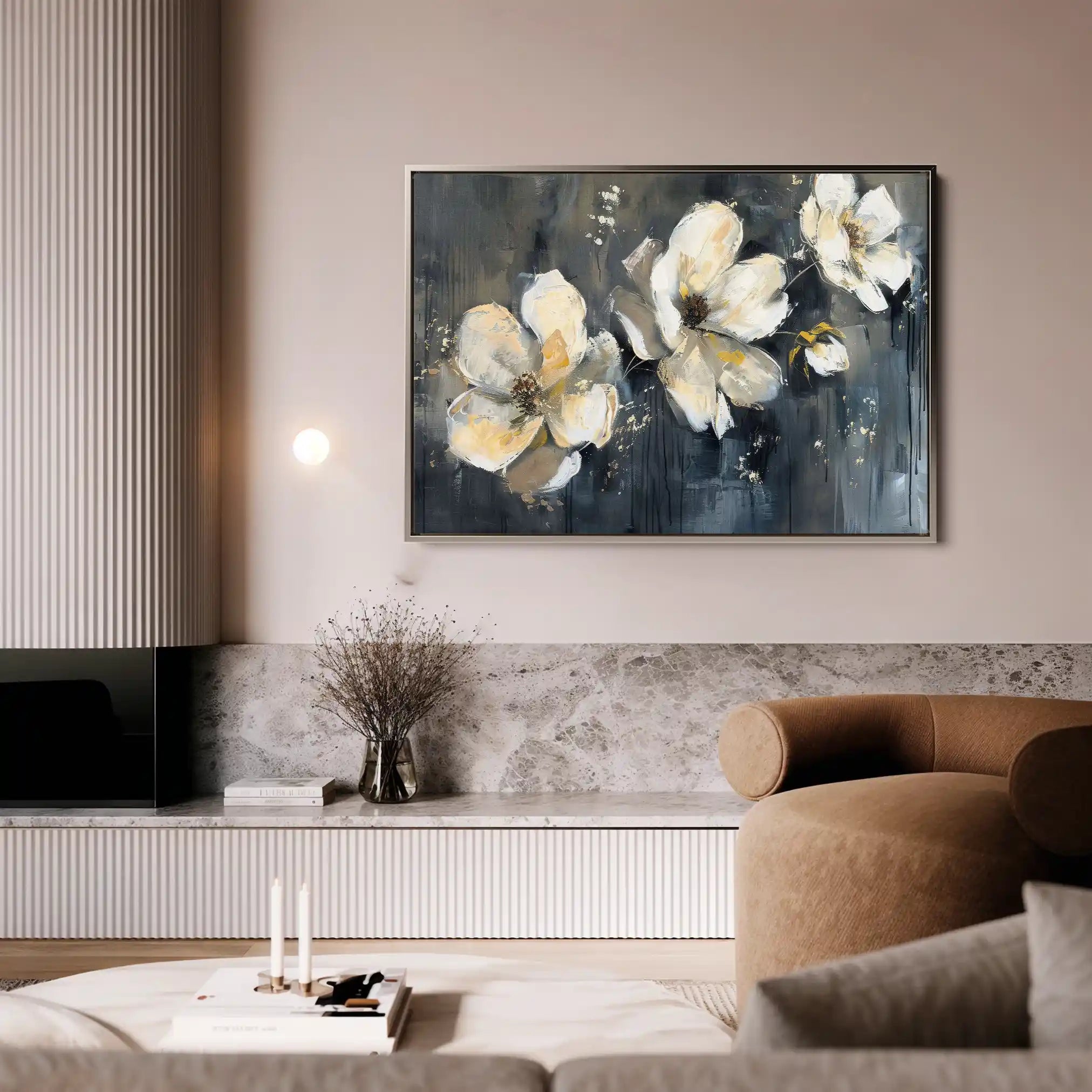 Floral Canvas Wall Art WAD406-F 90 x 60 cm / Stretched on hidden frame