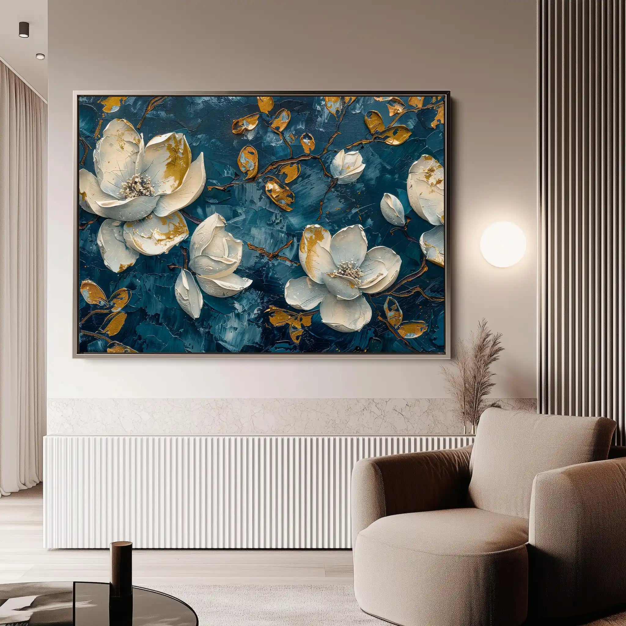 Floral Canvas Wall Art WAD408-F 90 x 60 cm / Stretched on hidden frame